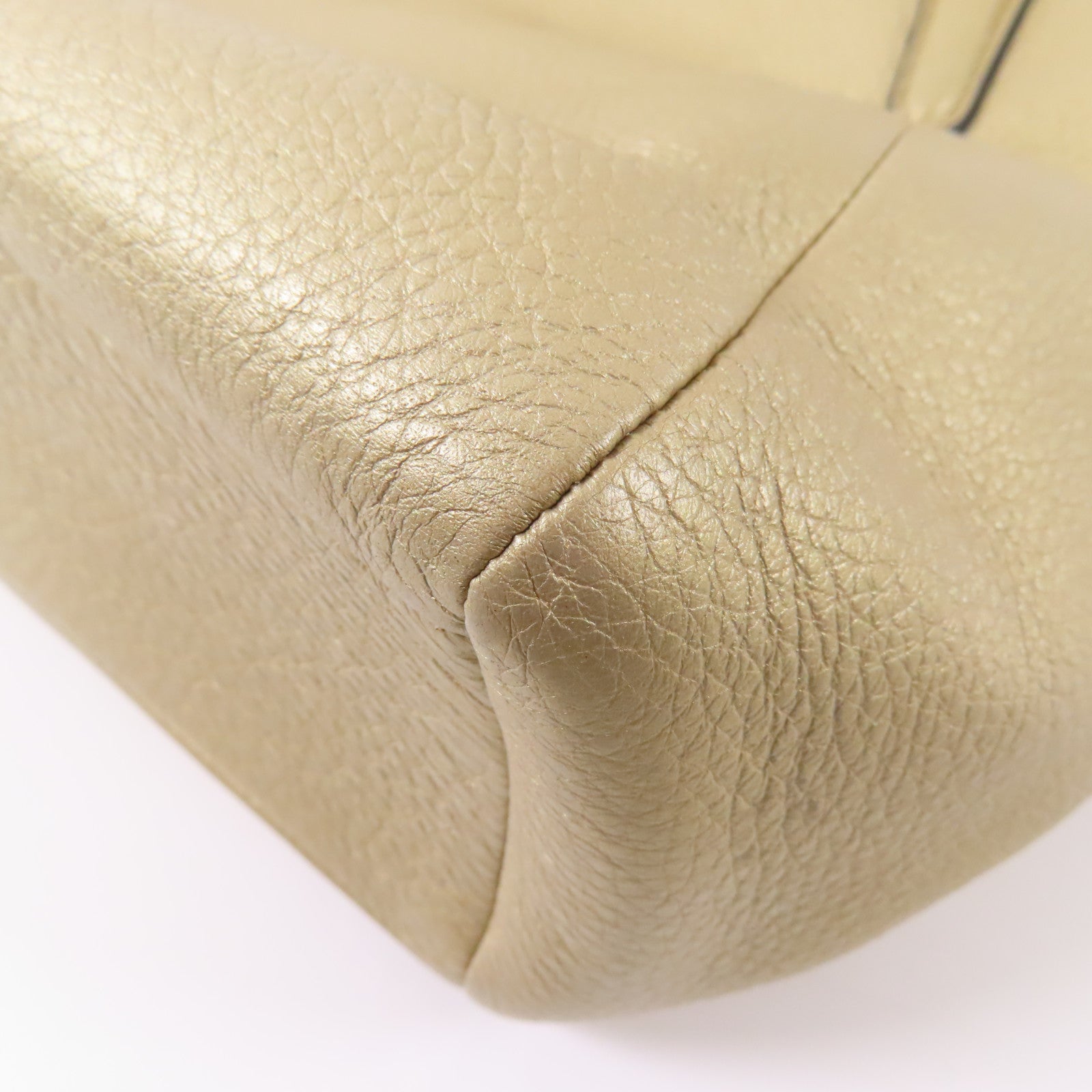 COACH 牛皮皮革Shoulder Bag金扣手挽袋金色