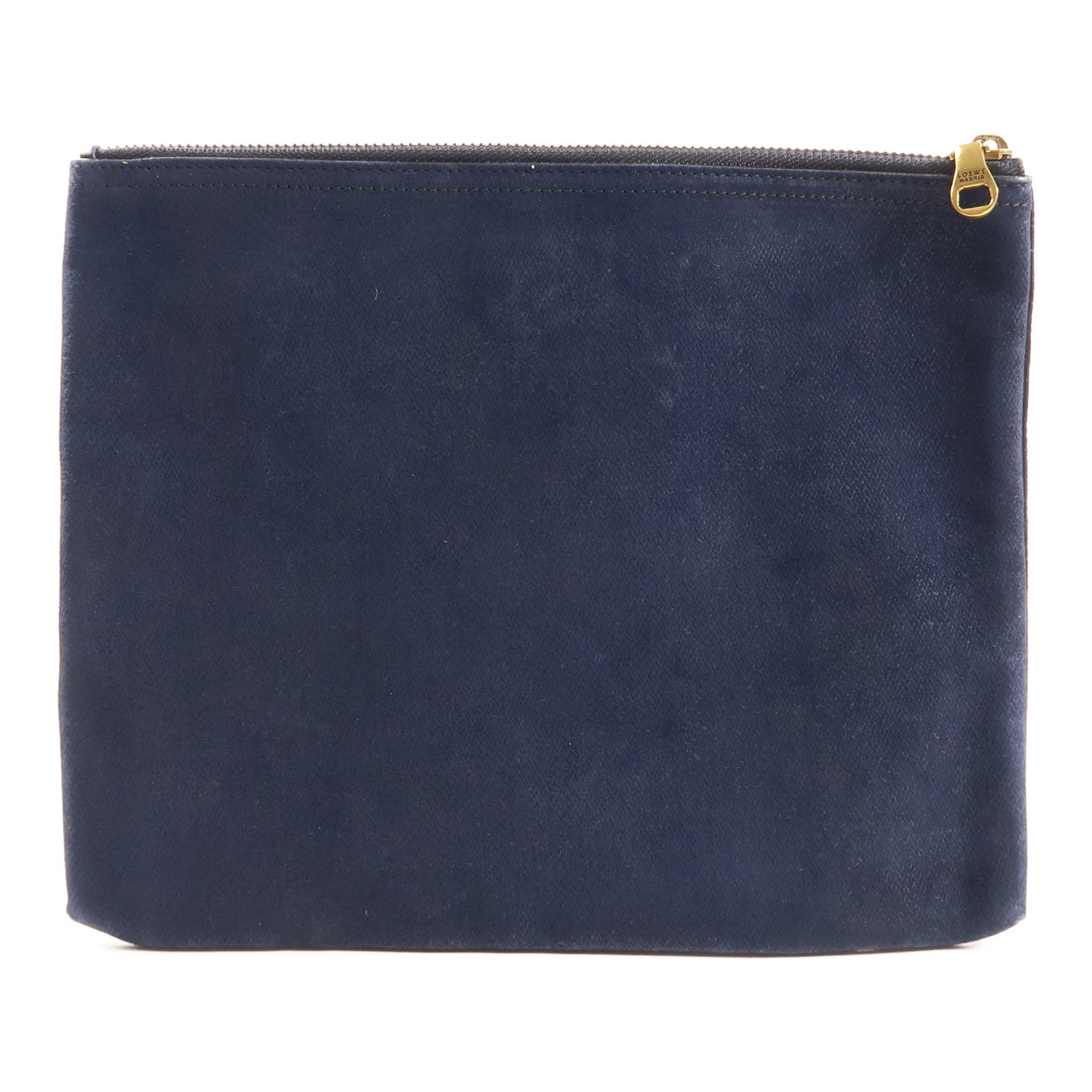 LOEWE 麂皮皮革Pouch金扣手拿包