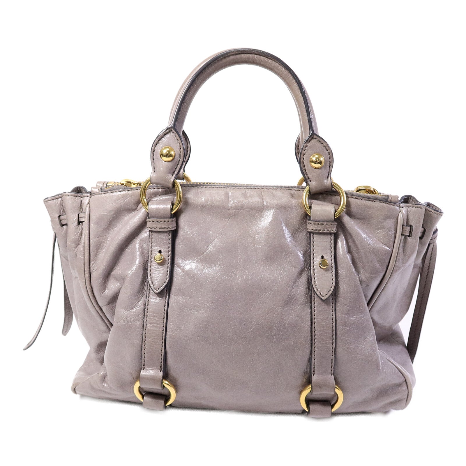 Miu Miu 牛皮皮革2 Way Bag手挽肩背兩用袋
