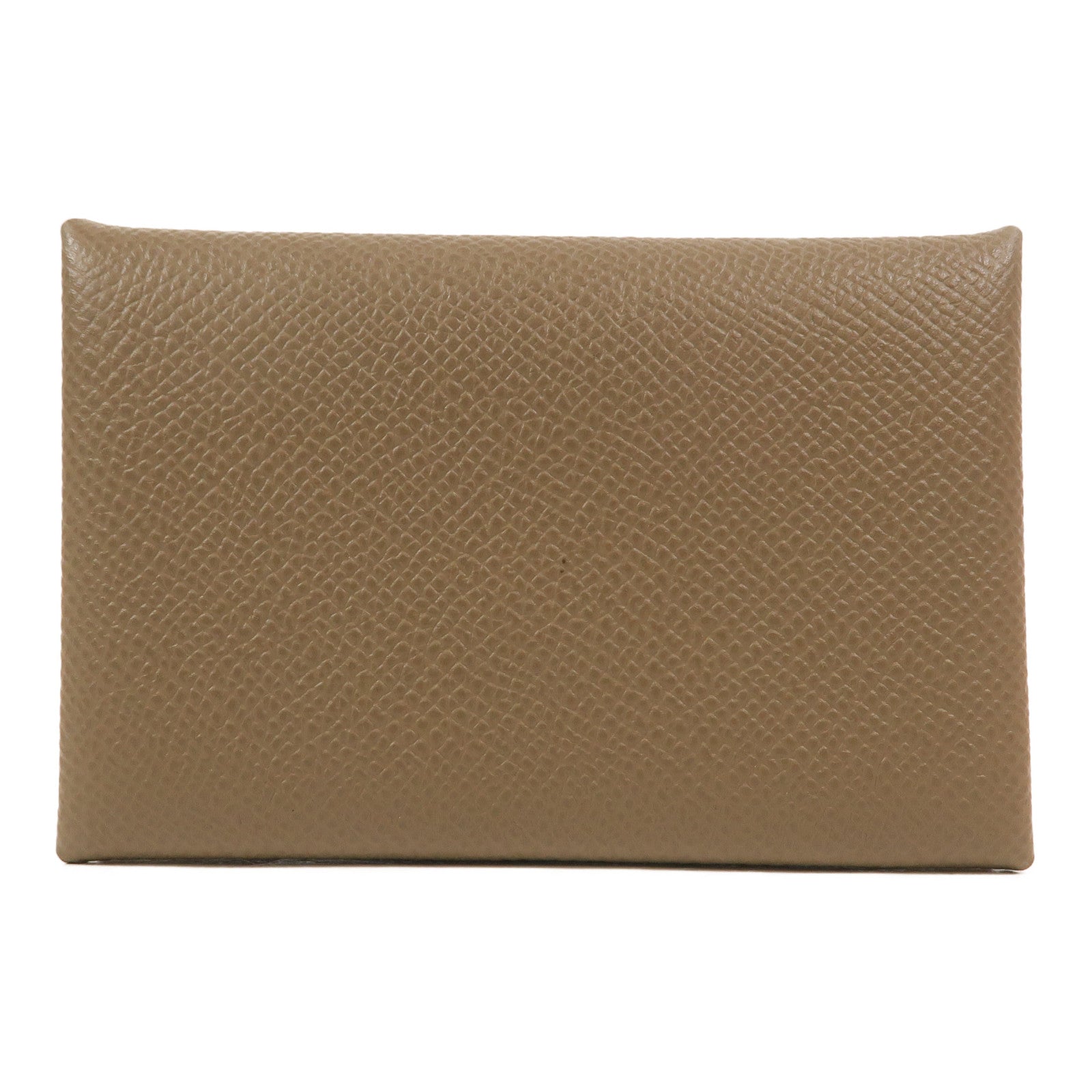 HERMES Epsom皮革Calvi卡片套Etoupe