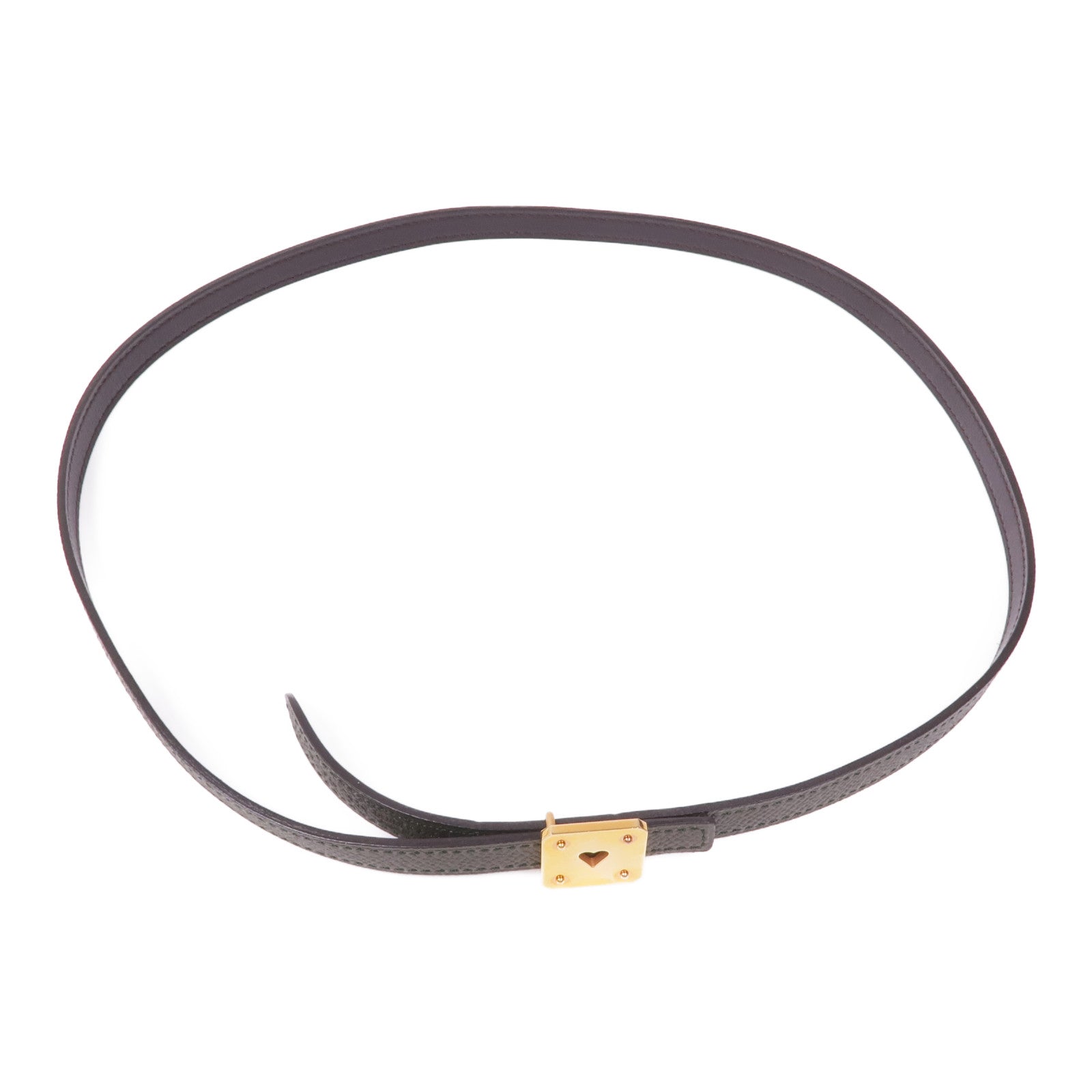 HERMES Epsom皮革Belt金扣皮帶