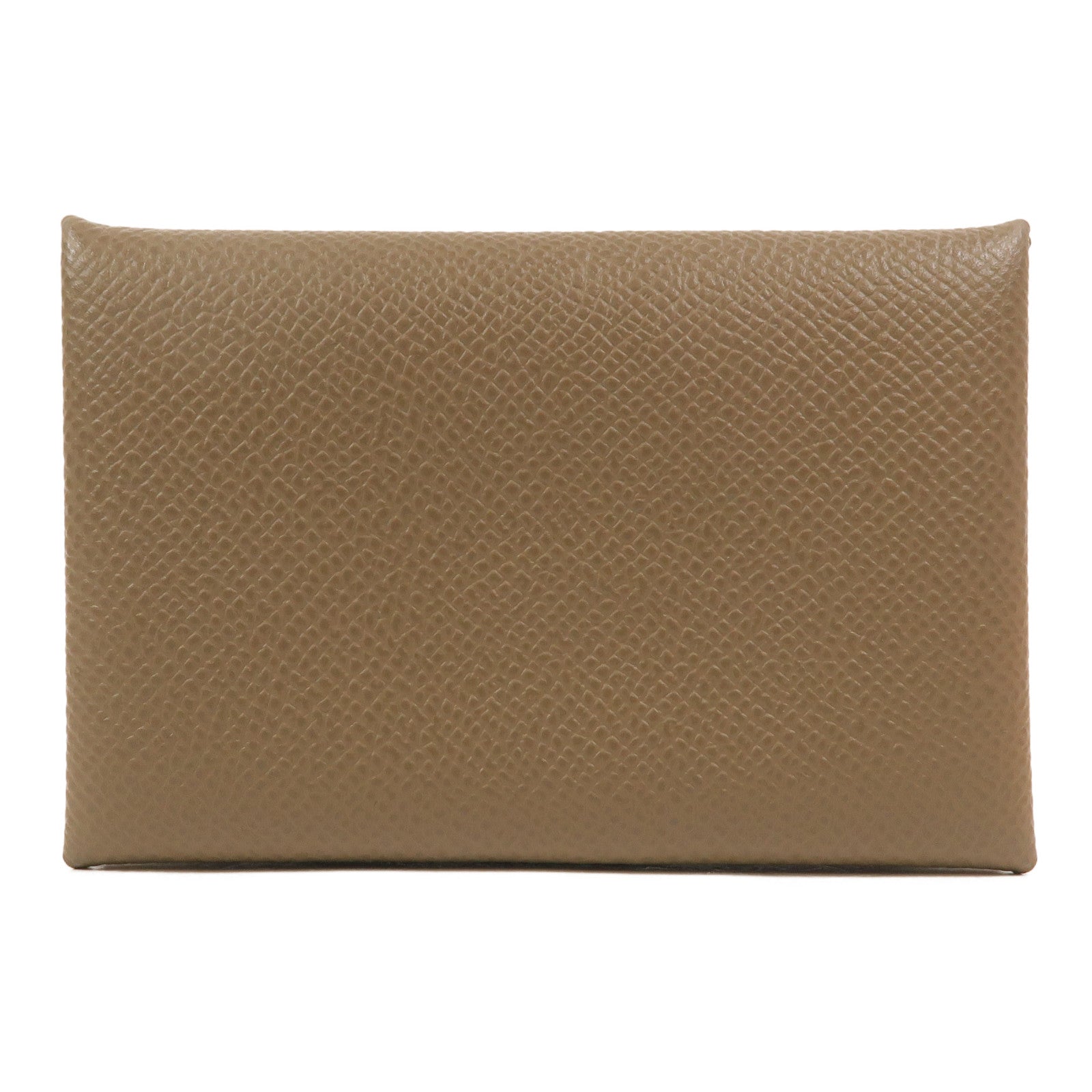 HERMES Epsom皮革Calvi卡片套Etoupe