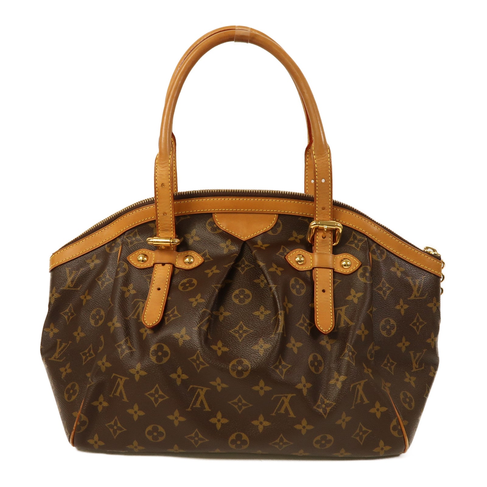 LOUIS VUITTON Monogram Tivoli GM金扣肩背袋棕色