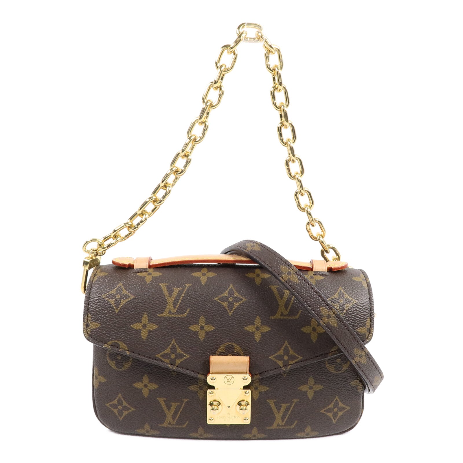 LOUIS VUITTON Monogram Pochette Metis East West手挽肩背兩用袋