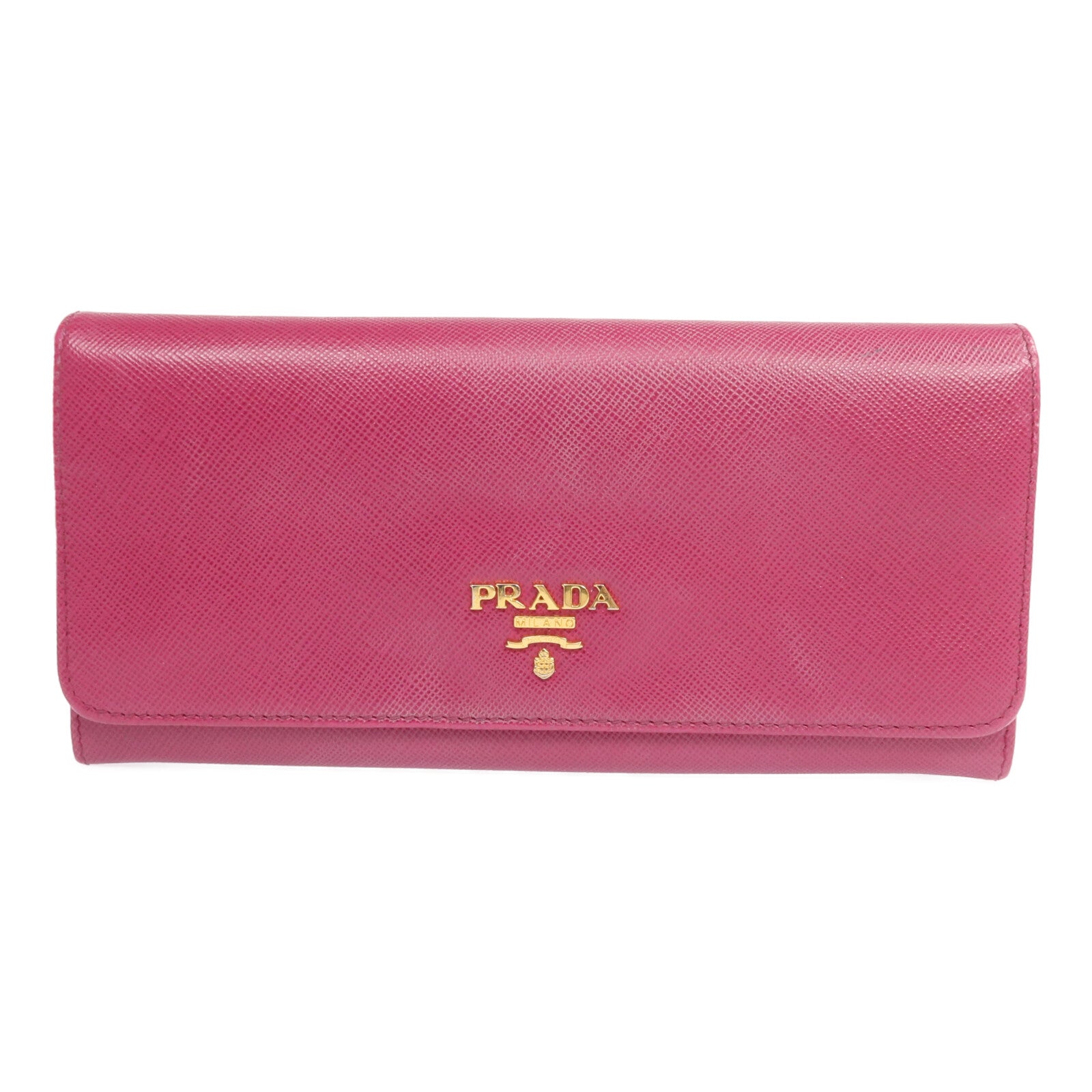 PRADA 【激減優惠】牛皮皮革Long Wallet金扣長錢包