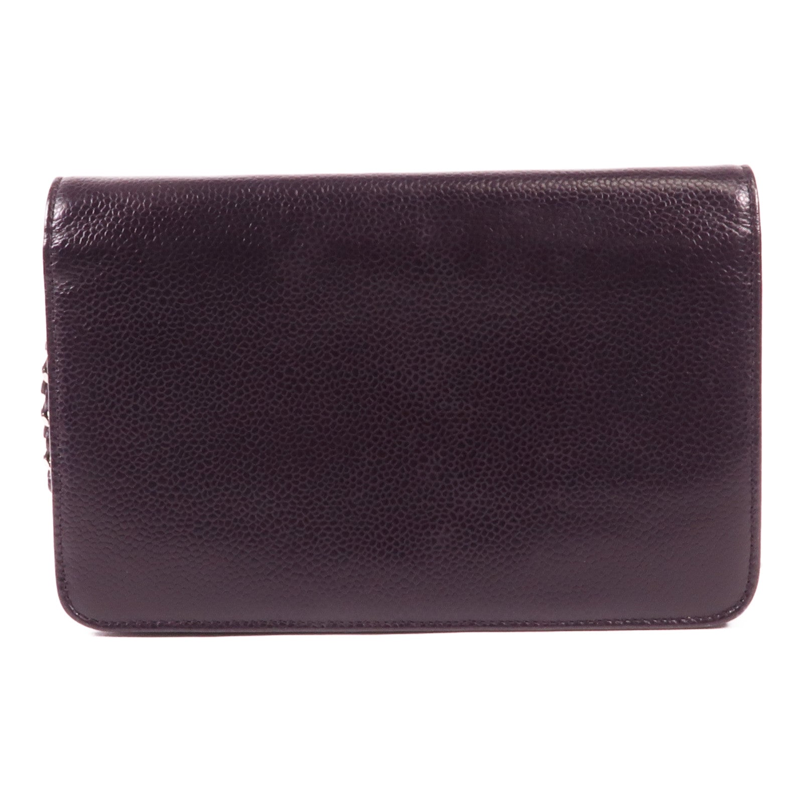 CHANEL 牛皮皮革WOC Wallet On Chain銀扣鏈帶肩背袋