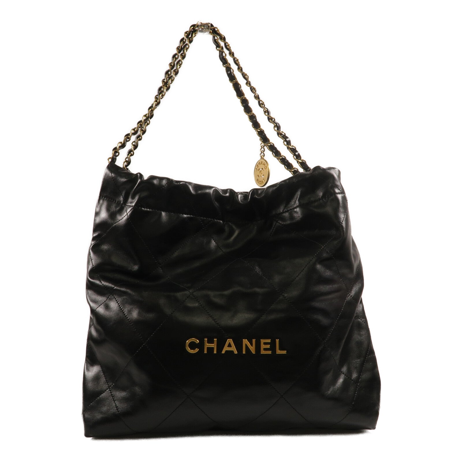 CHANEL 牛皮皮革Chanel 22 Medium鏈帶肩背袋