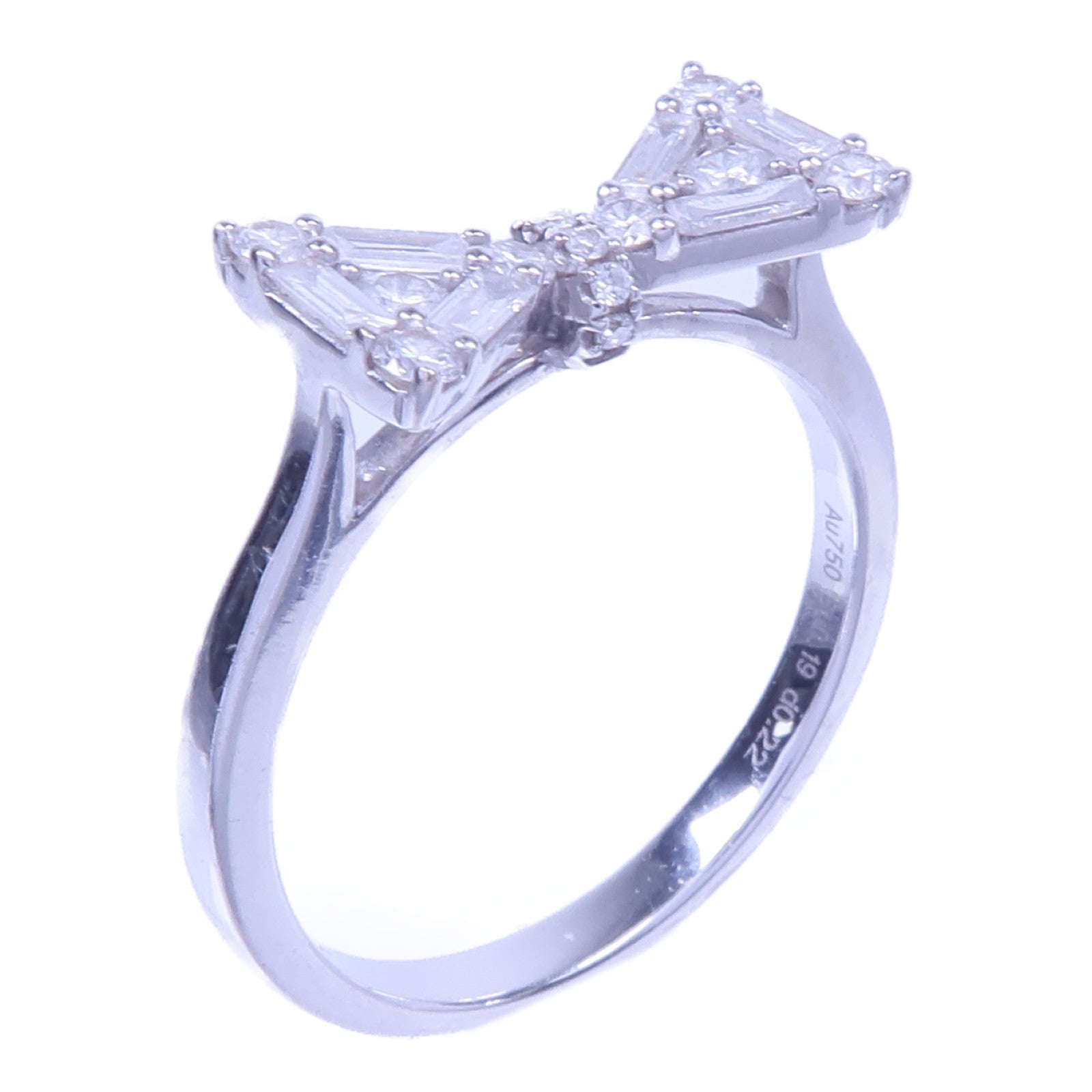 JEWELRY 【激減優惠】18K白金Diamond Ring鑽石戒指US#5.75