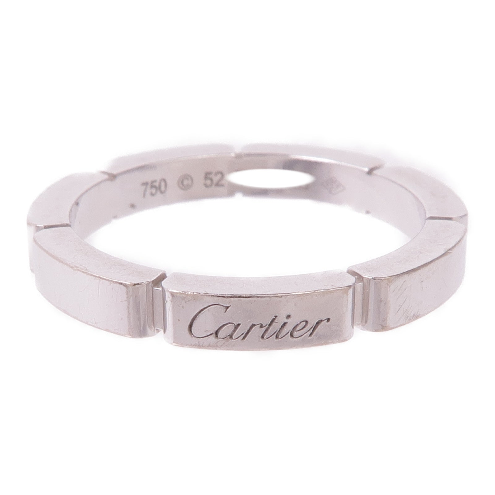 CARTIER 18K白金Maillon Panthere Ring戒指Cartier#52/US#6