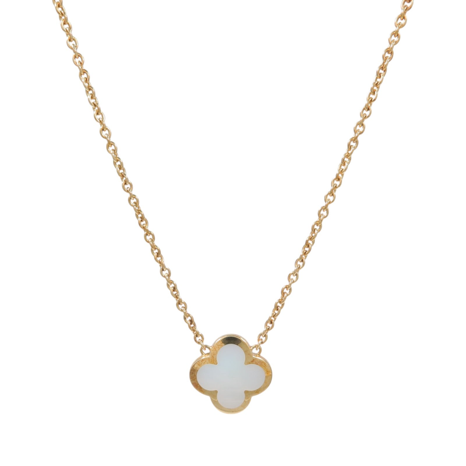 Van Cleef & Arpels 18K黃金Pure Alhambra Necklace珍珠母貝項鍊