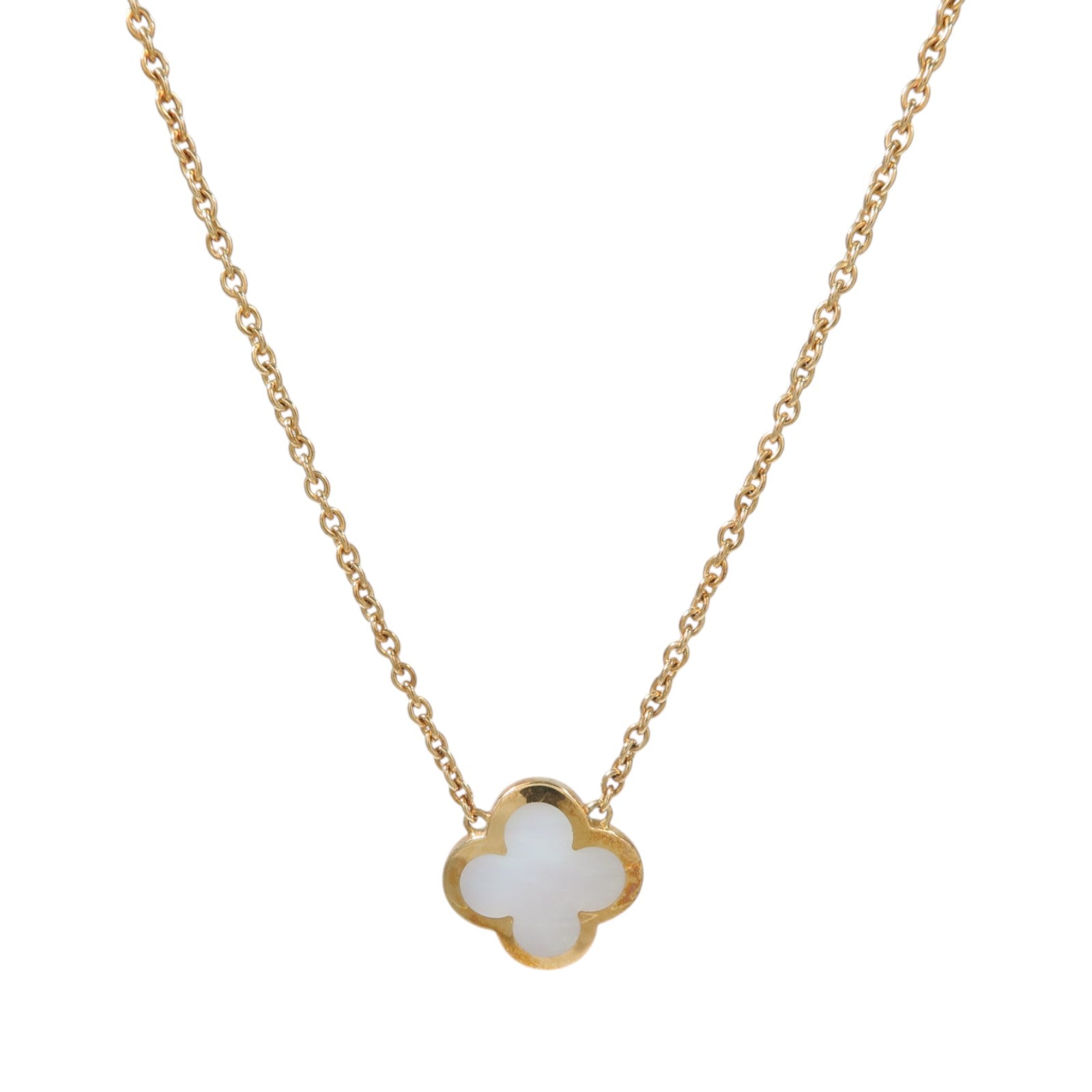 Van Cleef & Arpels 18K黃金Pure Alhambra Necklace珍珠母貝項鍊