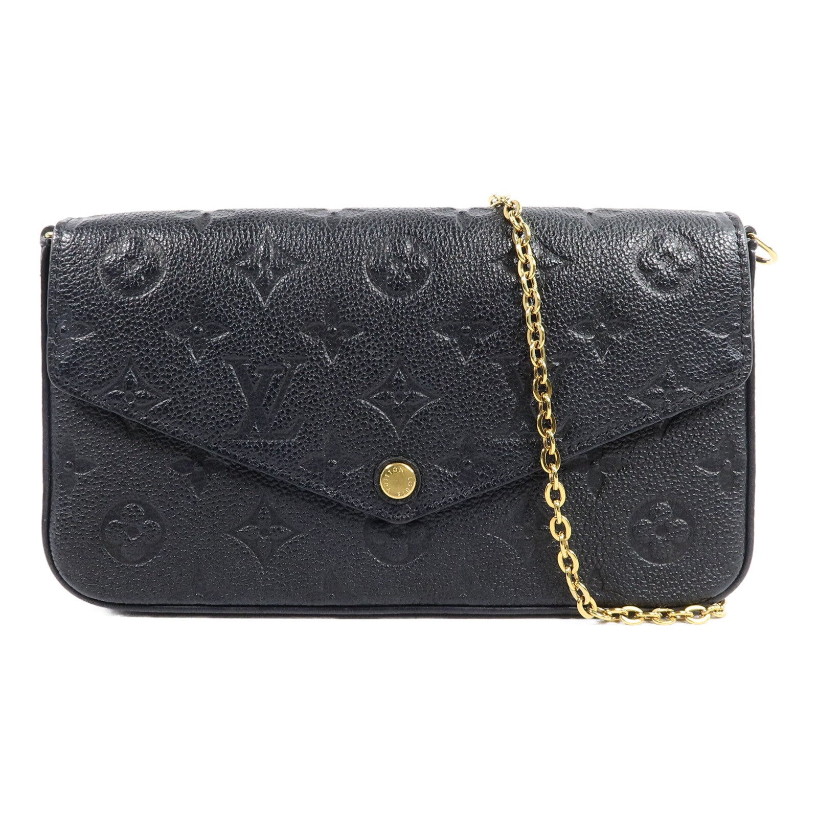 LOUIS VUITTON Monogram Empreinte Felicie Pochette鏈帶肩背袋