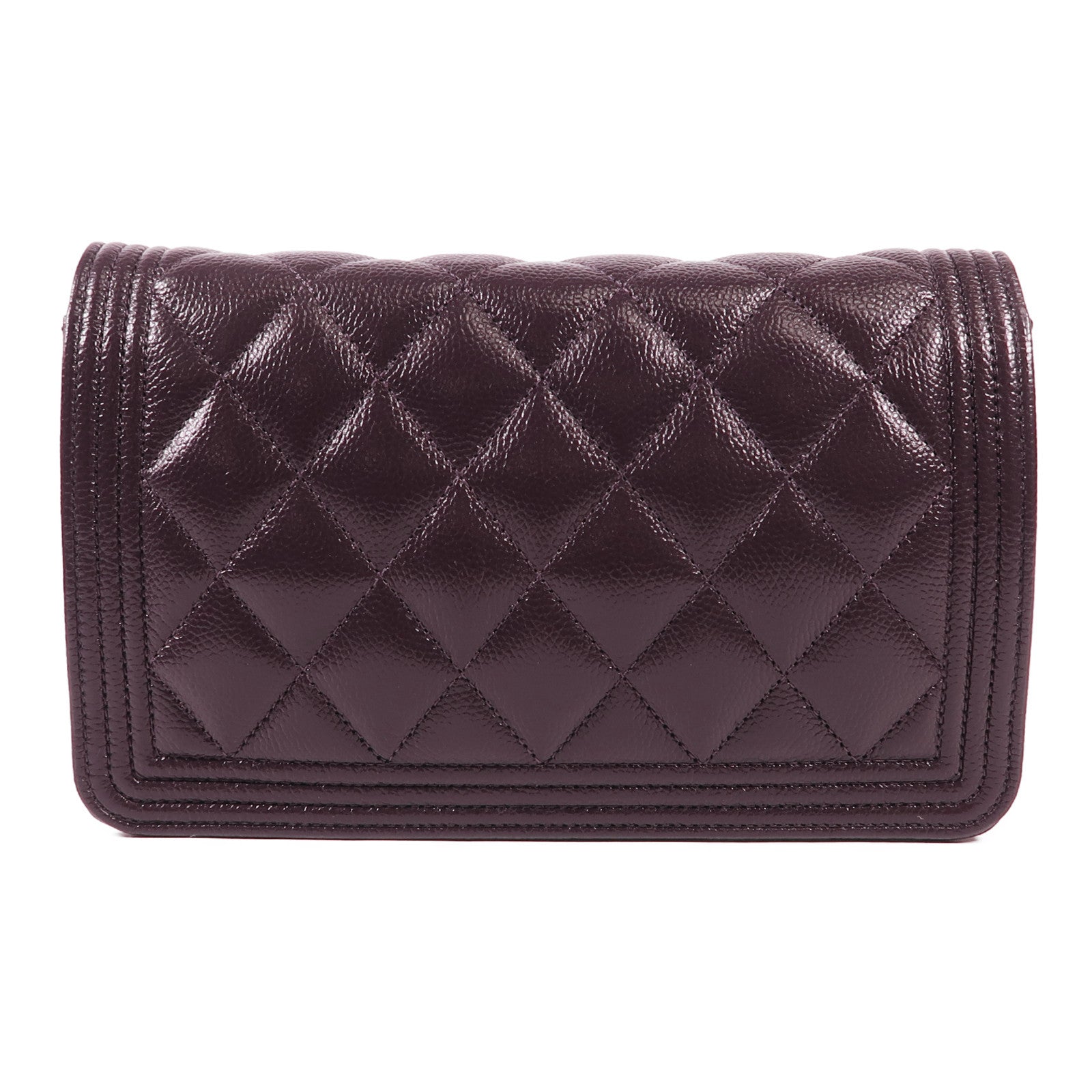 CHANEL 牛皮皮革Boy WOC Wallet On Chain金扣鏈帶肩背袋