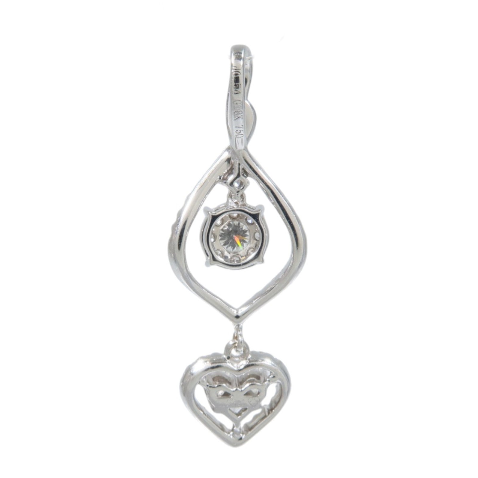 JEWELRY 18K白金Diamond Pendant鑽石吊墜