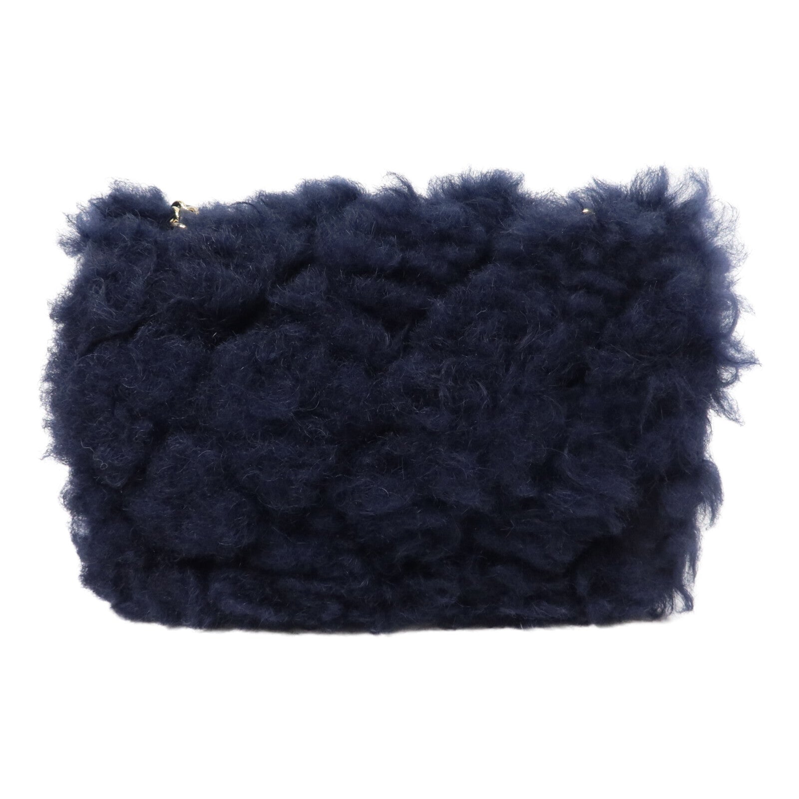 CHANEL 羊毛/羊皮皮革Mini Flap Bag鏈帶肩背袋