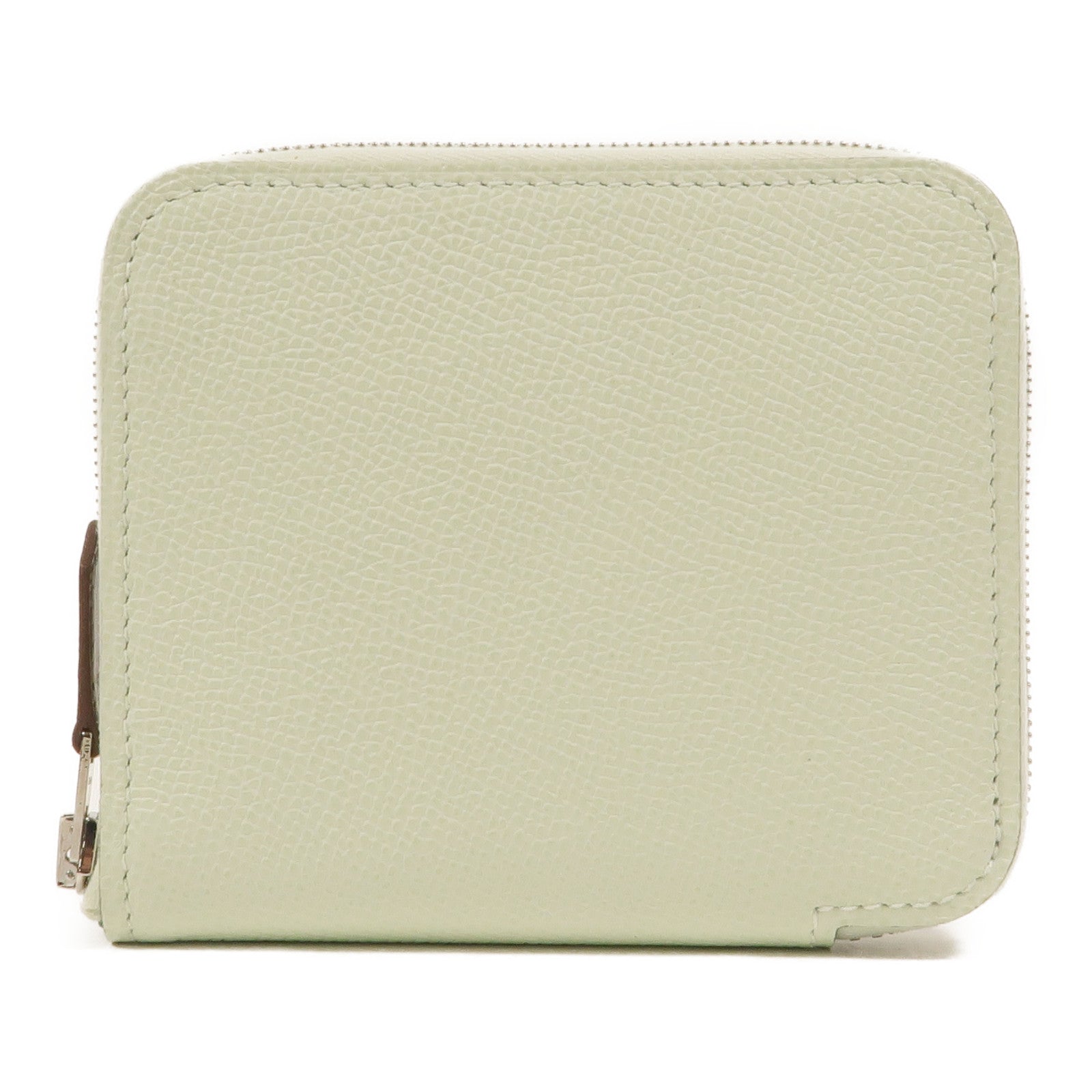 HERMES Epsom皮革Silk In Compact Wallet錢包Vert Fizz