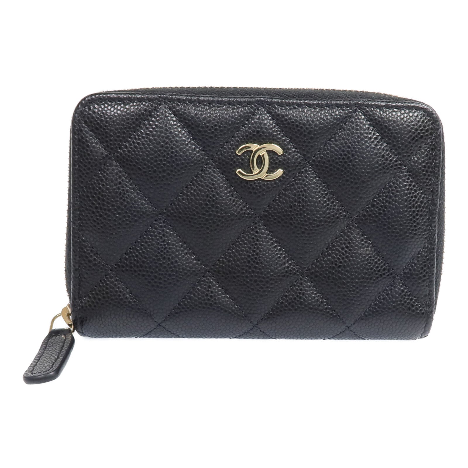 CHANEL 牛皮皮革Wallet金扣錢包