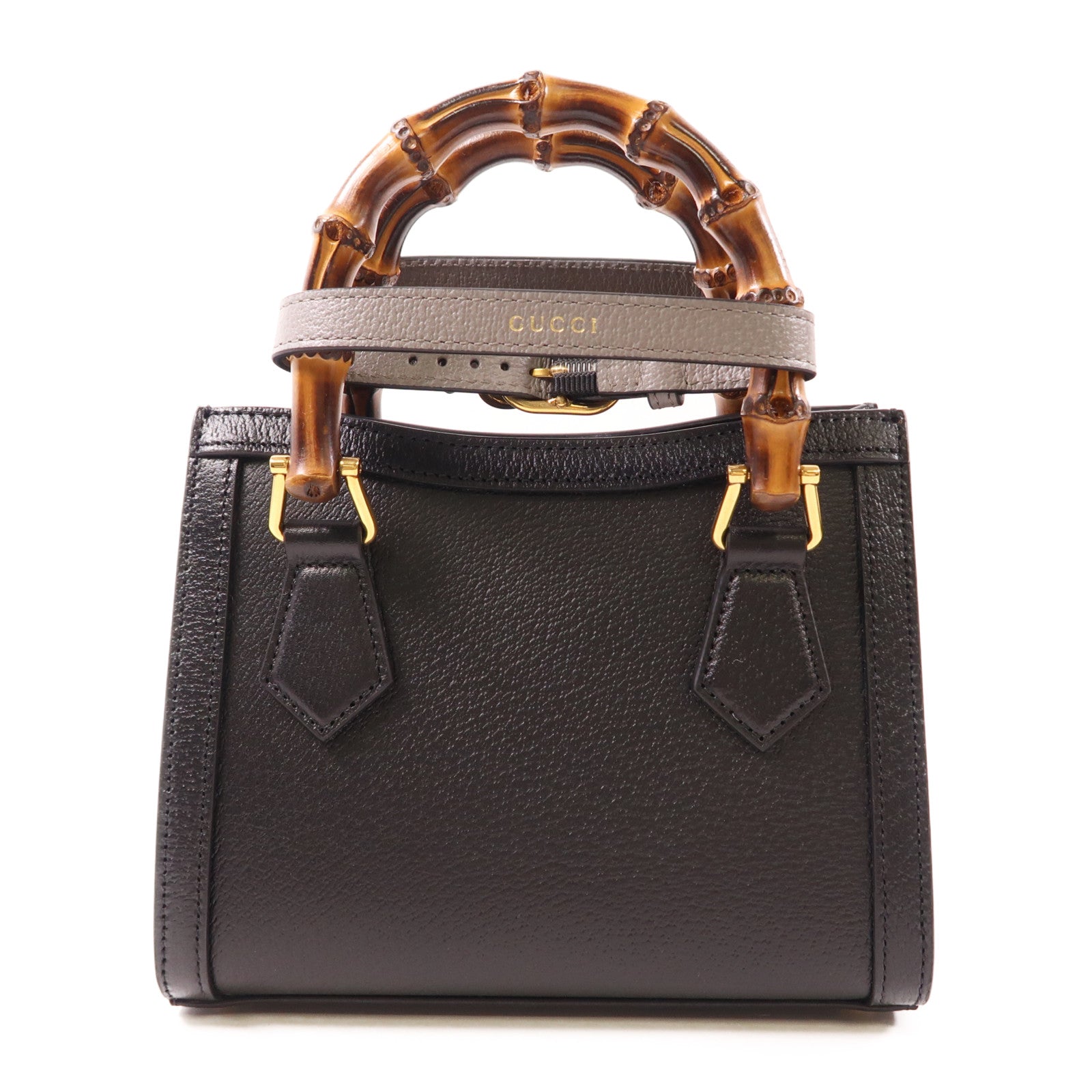 GUCCI GG GHW Diana Small Tote Bag 2 Way Shoulder 702732 U3ZDT 1073 Calfskin