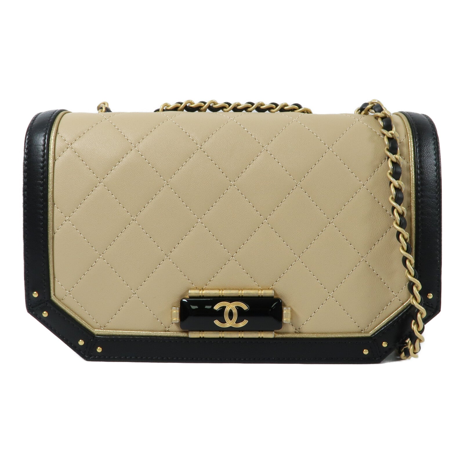 CHANEL 羊皮皮革Chain Shoulder鏈帶肩背袋