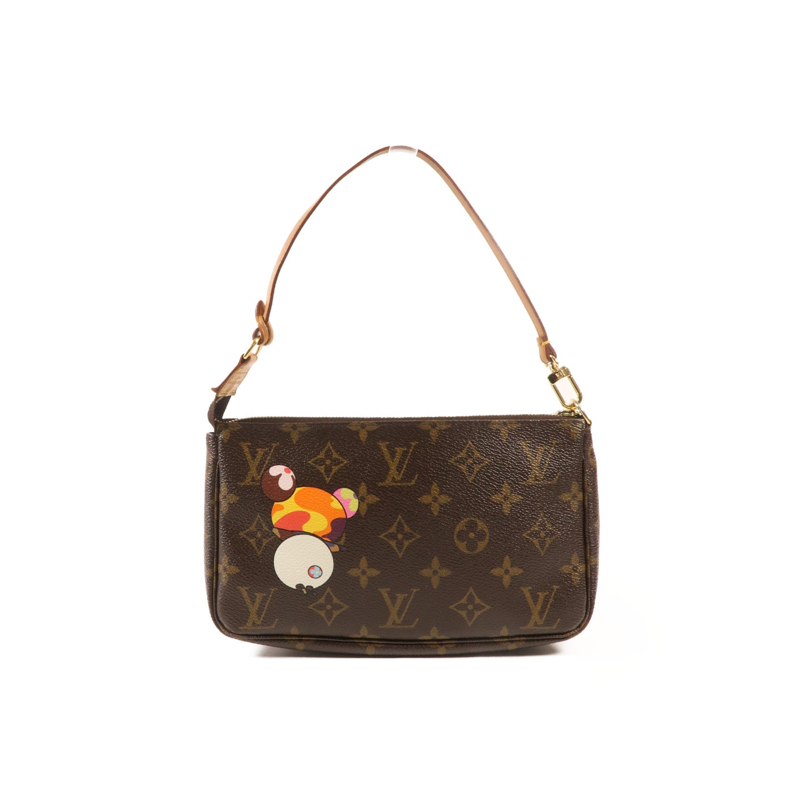 LOUIS VUITTON Monogram Pochette Accessories金扣手挽袋