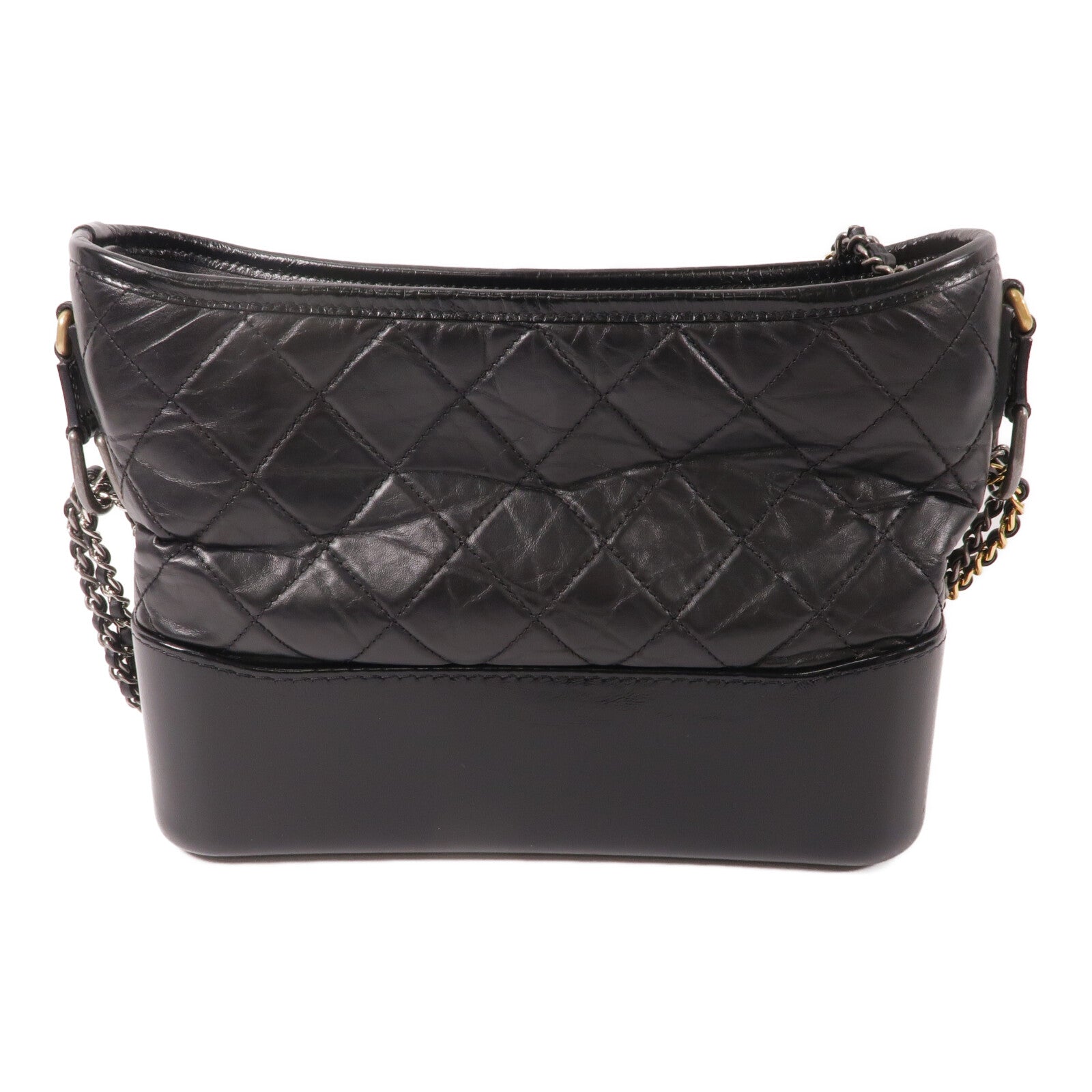 CHANEL 牛皮皮革Gabrielle Medium鏈帶肩背袋