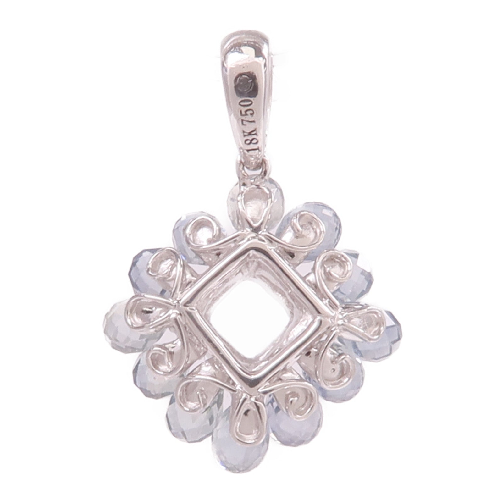 JEWELRY 【激減優惠】18K白金Pendant Top彩色寶石/鑽石吊墜