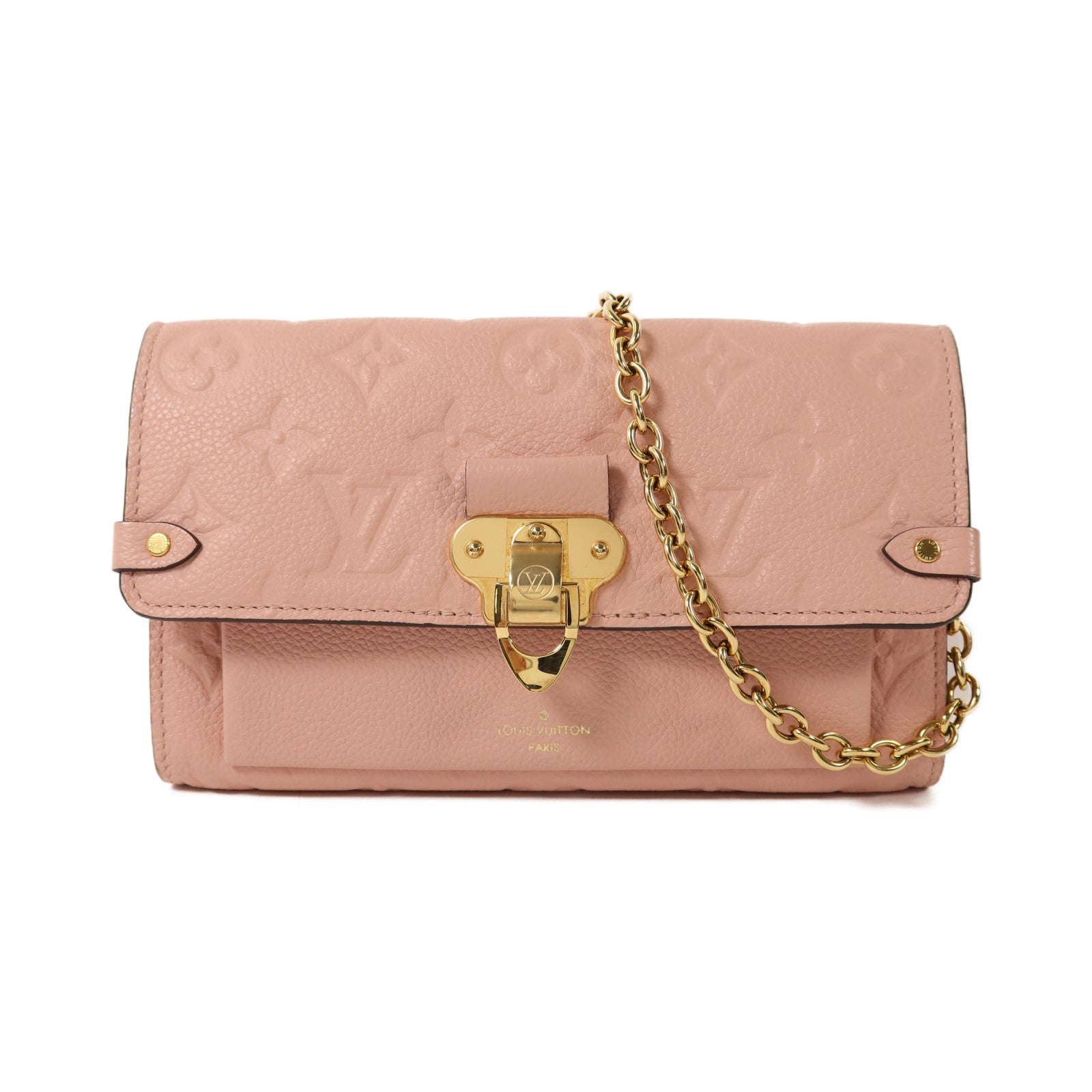 LOUIS VUITTON Monogram Empreinte Vavin Chain Wallet金扣鏈帶肩背袋
