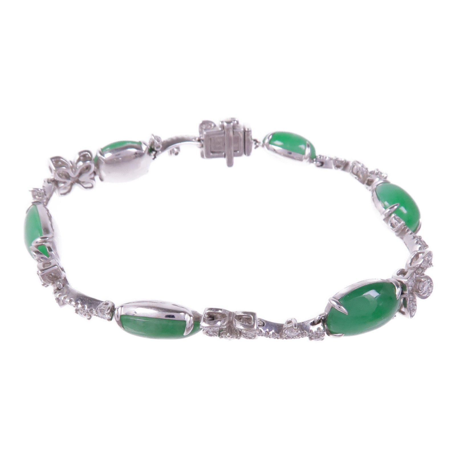 JEWELRY 18K白金Jade Diamond Bracelet翡翠/鑽石手鏈