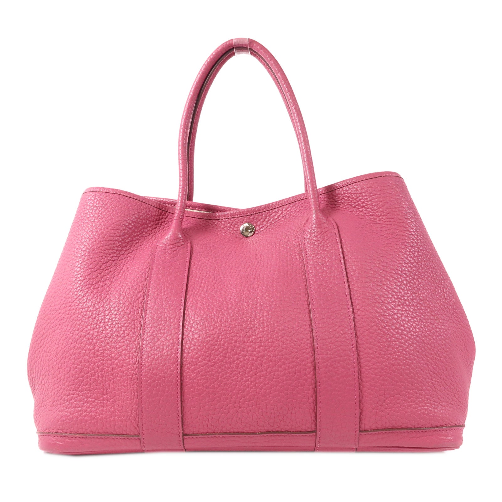 HERMES Country皮革Garden Party PM銀扣手挽袋Tosca