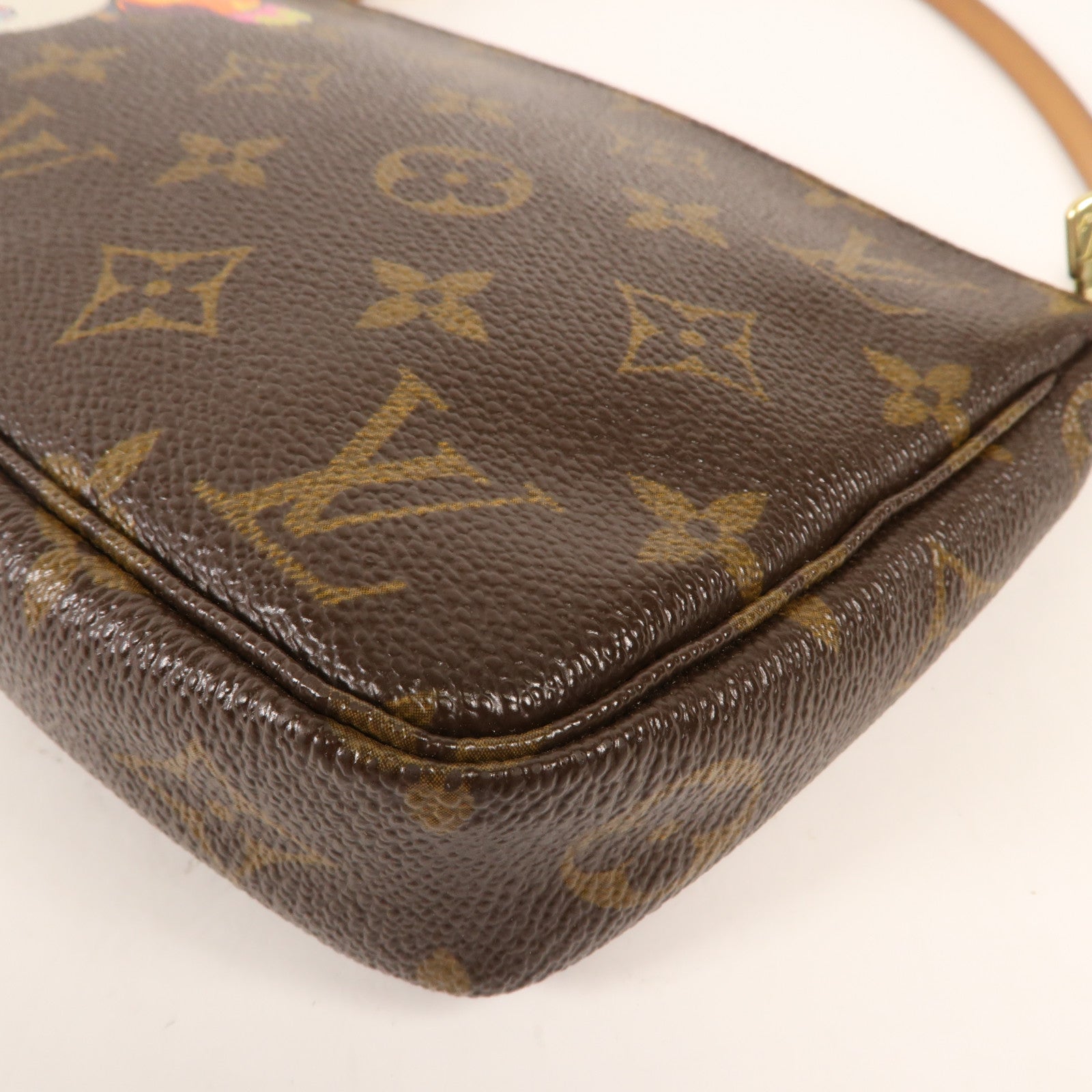 LOUIS VUITTON Monogram Pochette Accessories金扣手挽袋