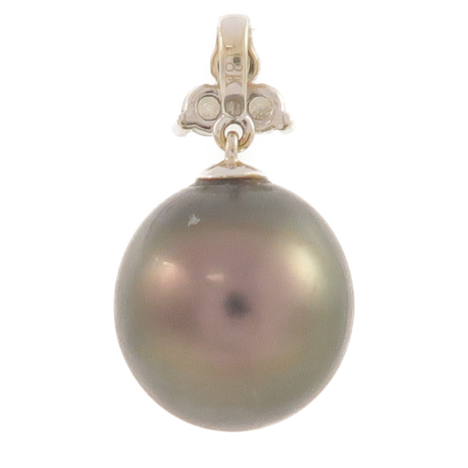 JEWELRY 18K白金Pearl Pendant Top珍珠吊墜