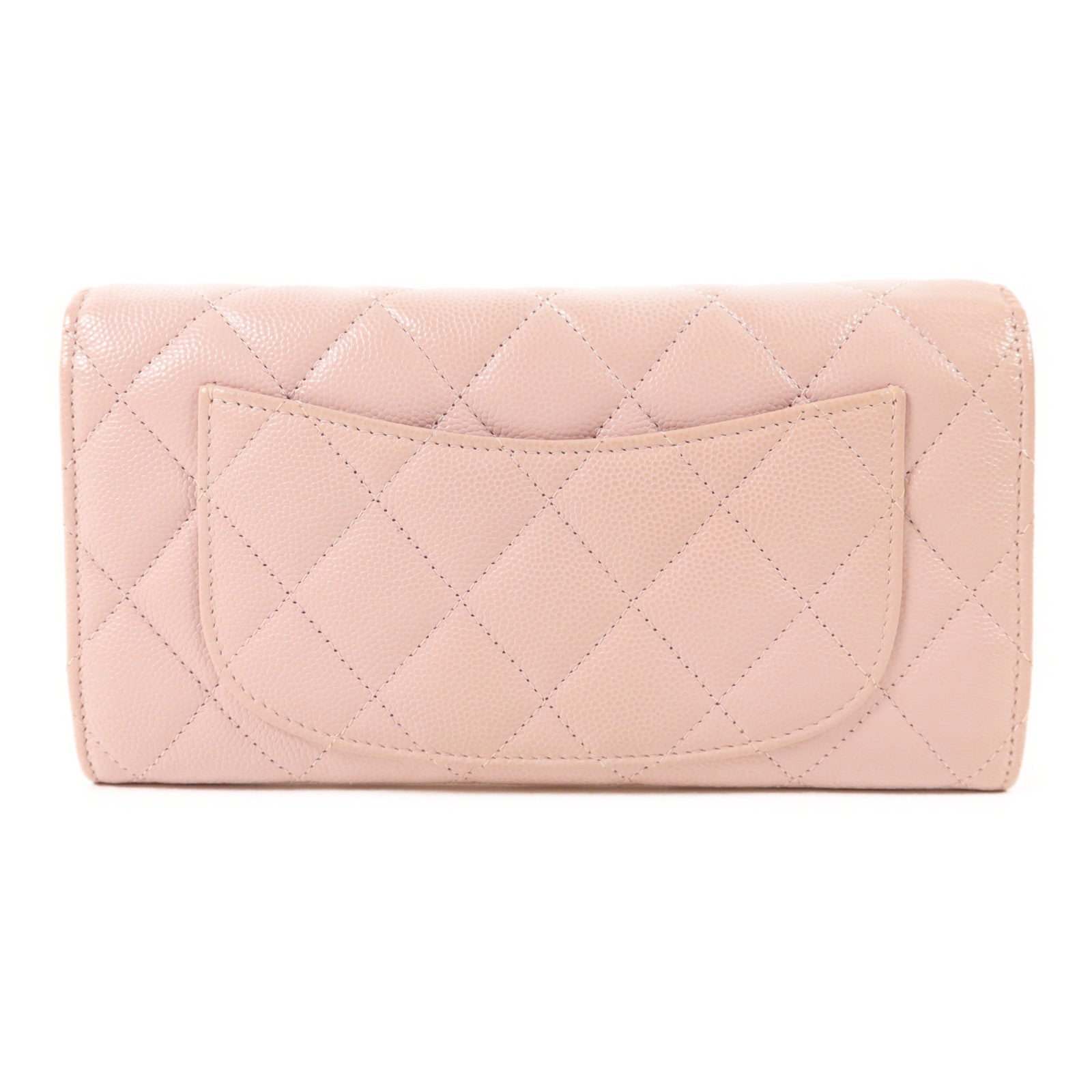 CHANEL 牛皮皮革Long Wallet金扣長錢包