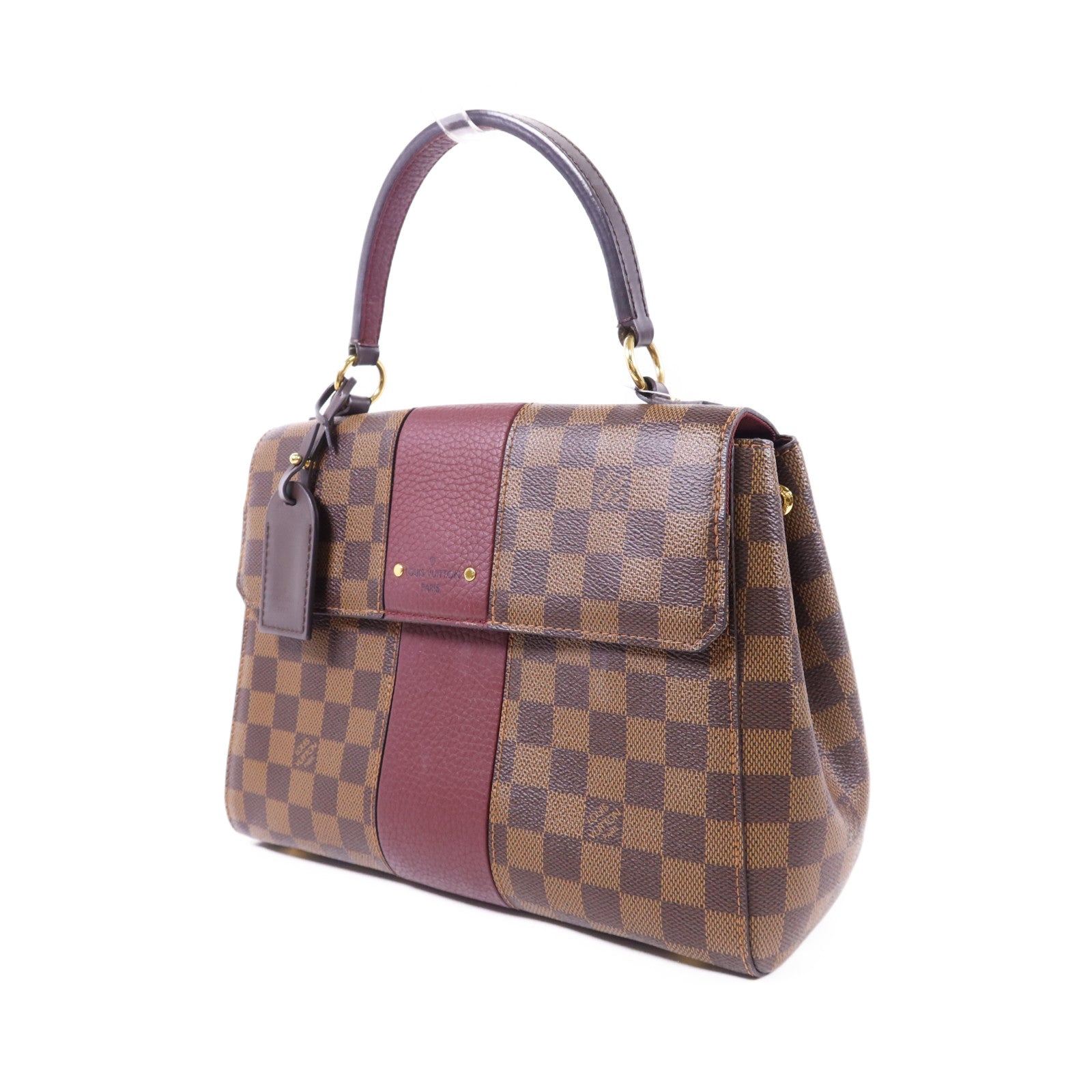 LOUIS VUITTON Damier Bond Street Magnolia金扣手挽肩背兩用袋