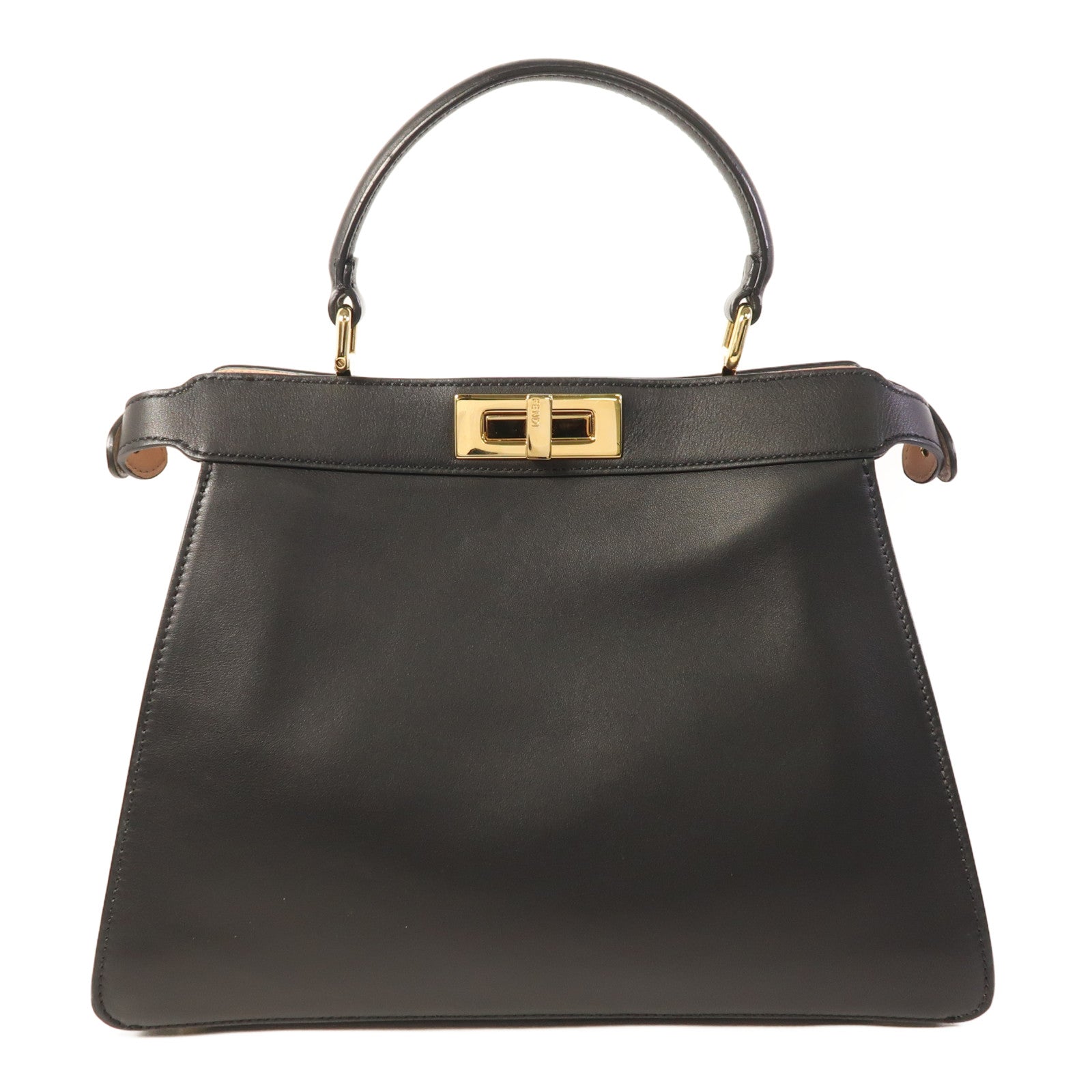 FENDI 牛皮皮革Peekaboo I See U Medium金扣手挽肩背兩用袋