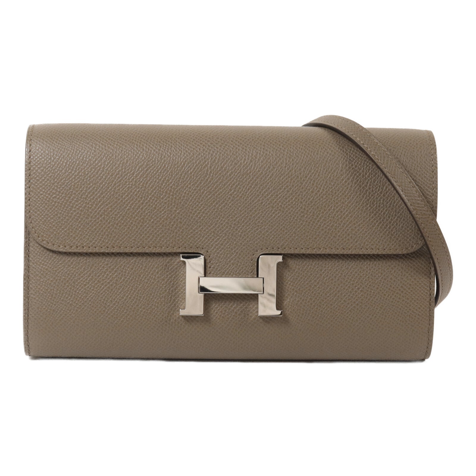 HERMES Epsom皮革Constance To Go肩背袋Etain