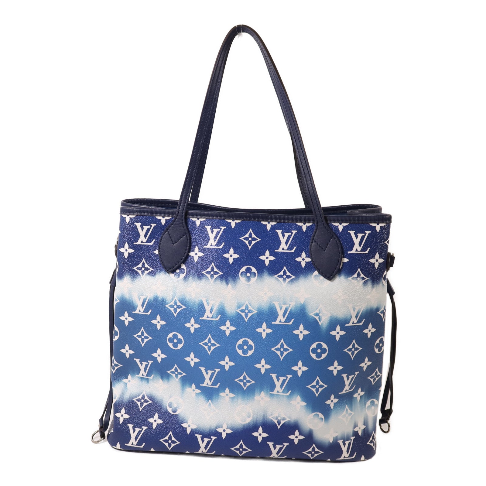 LOUIS VUITTON Monogram Escale Neverfull MM銀扣手挽袋