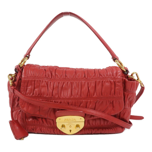 PRADA 羊皮皮革Dressy Gaufre手挽肩背兩用袋
