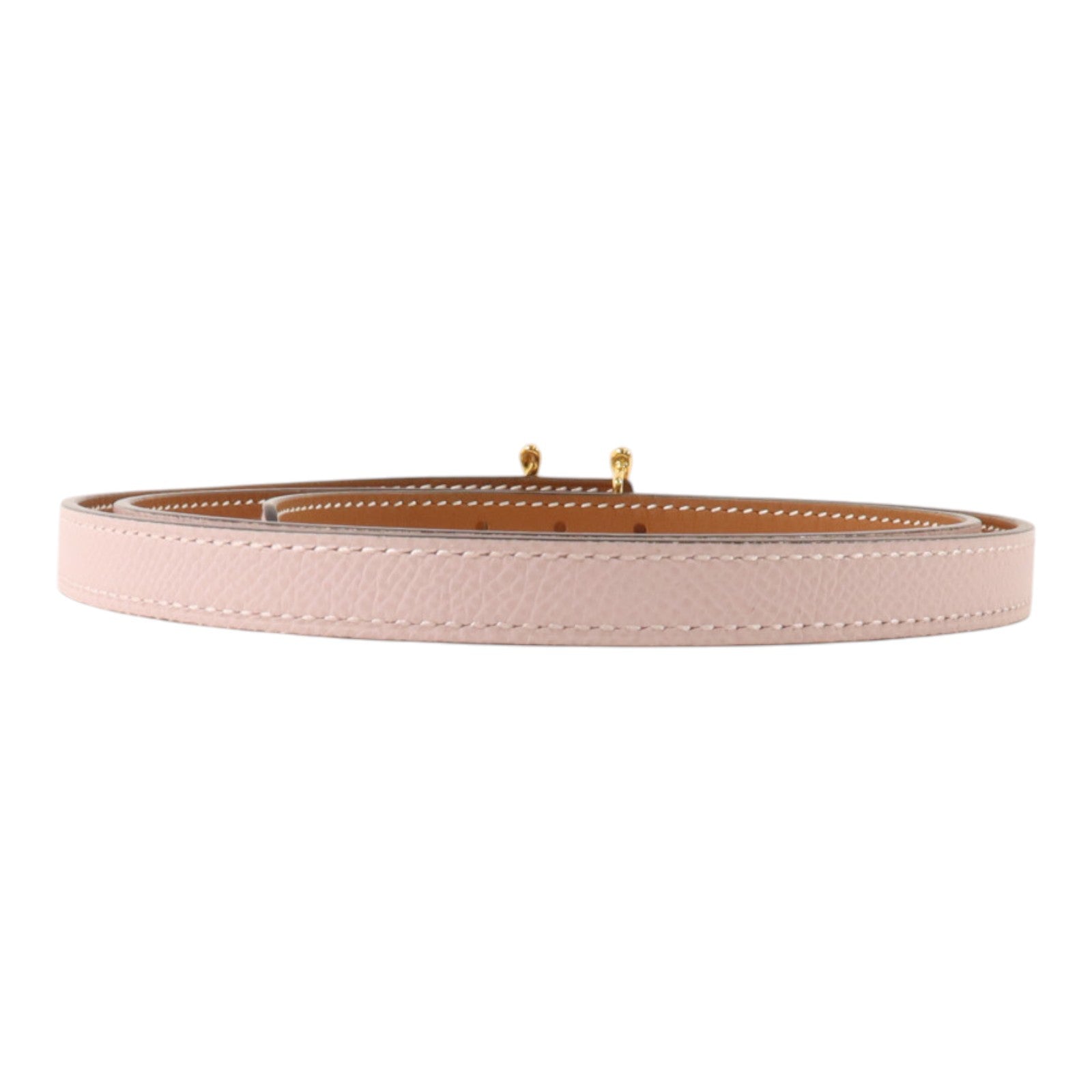 HERMES Epsom皮革H Torsade Buckle Reversible Belt 85cm金扣皮帶Mauve Pale/Gold