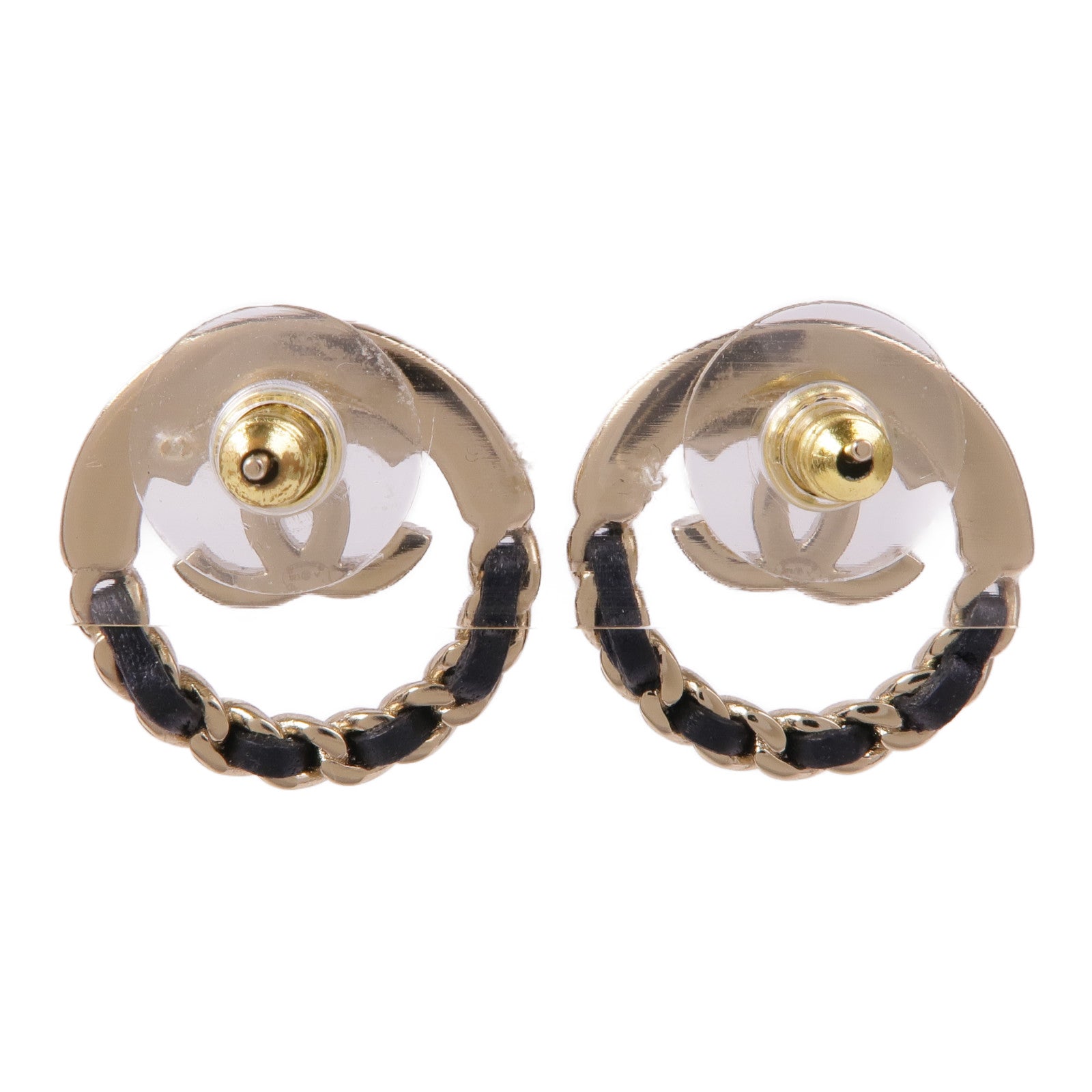 CHANEL 皮革/金屬Earrings耳環