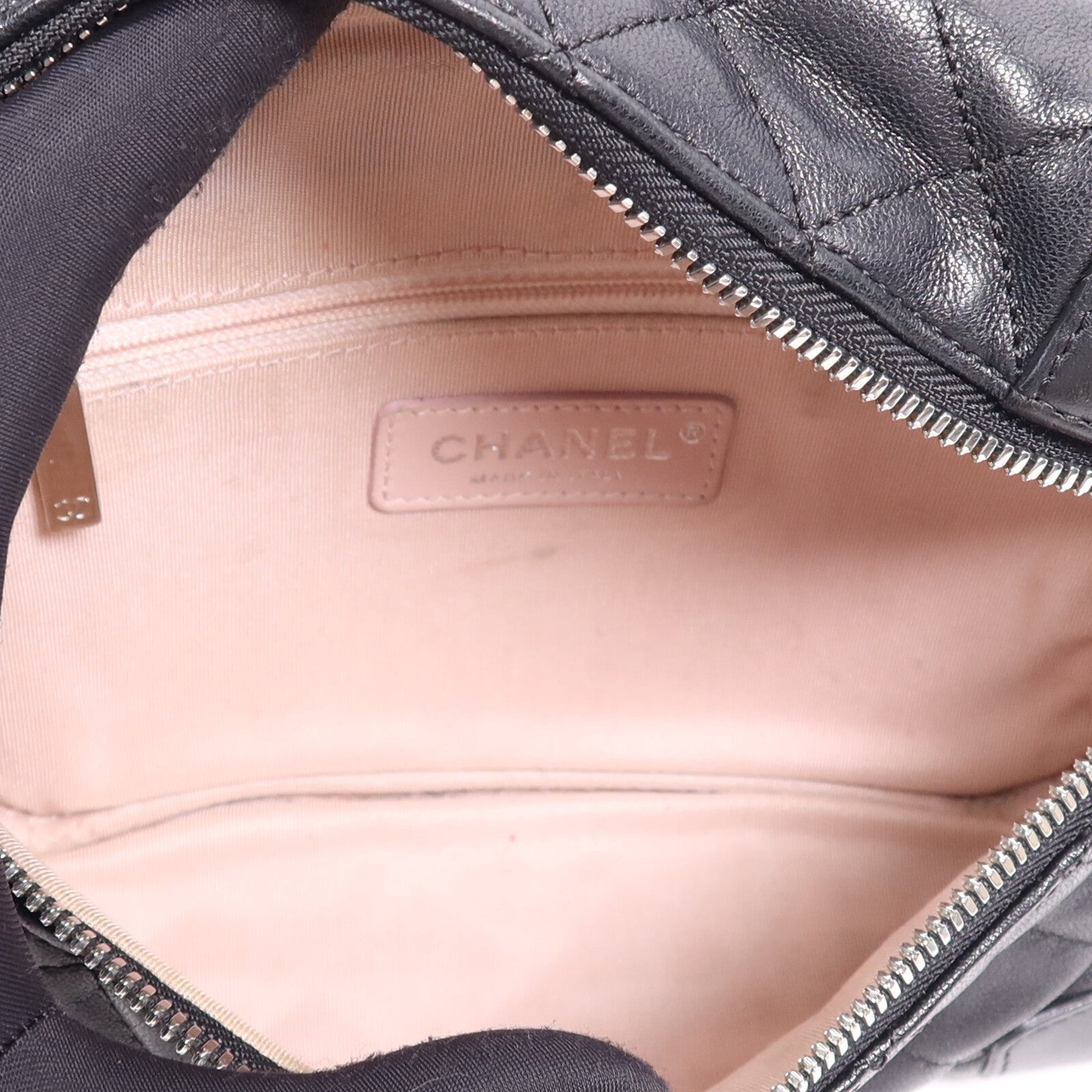 CHANEL 羊皮皮革Chain Shoulder Bag銀扣鏈帶肩背袋