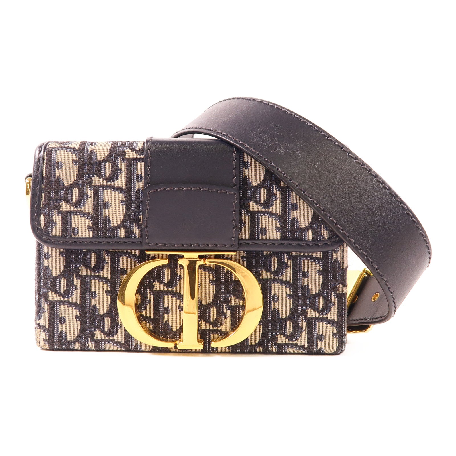Dior 帆布30 Montaigne金扣肩背袋