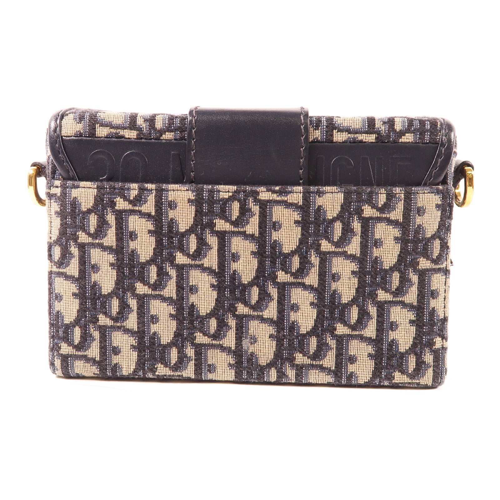 Dior 帆布30 Montaigne金扣肩背袋