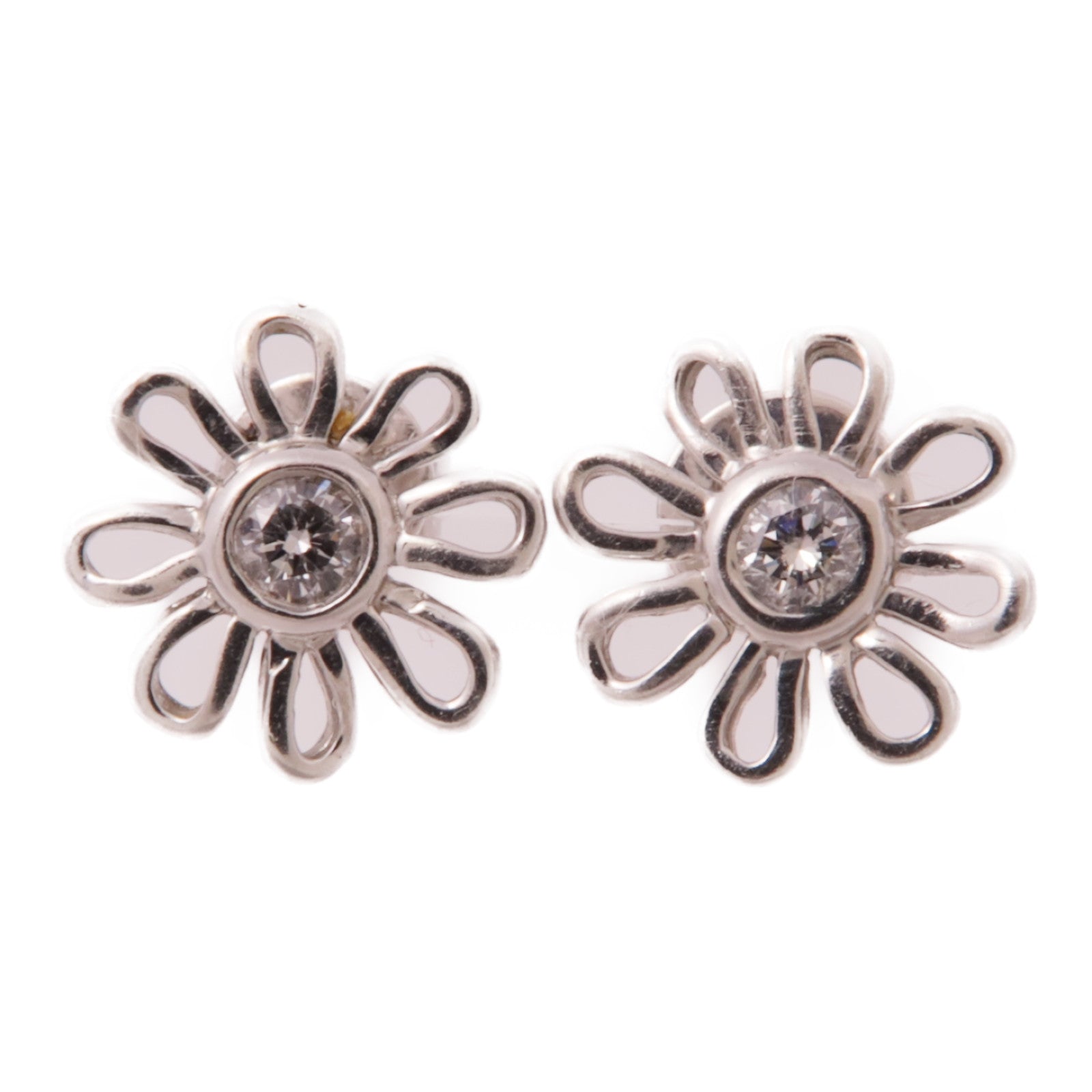 TIFFANY&CO 18K白金Diamond Earrings耳環