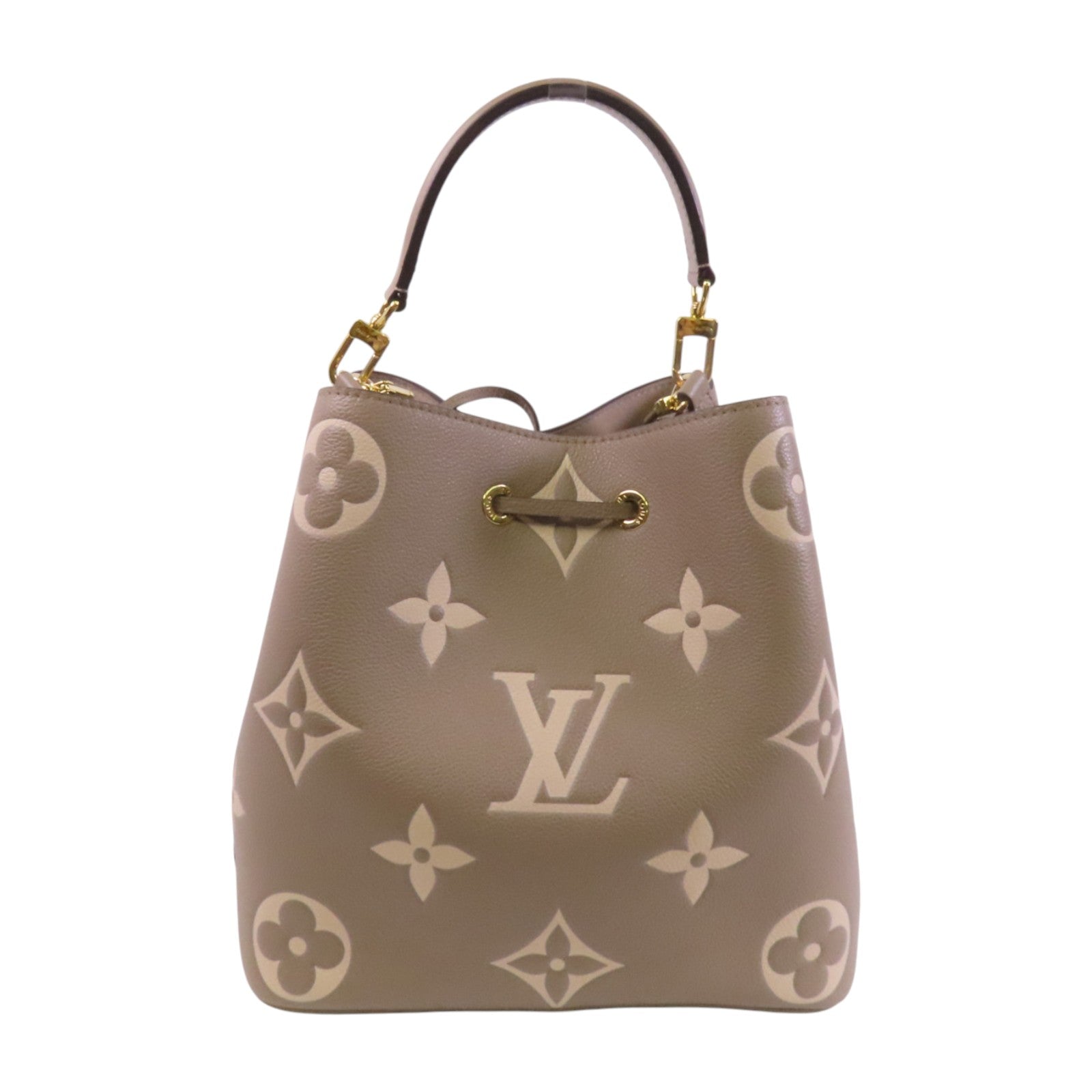 LOUIS VUITTON Monogram Empreinte NeoNoe MM金扣手挽肩背兩用袋