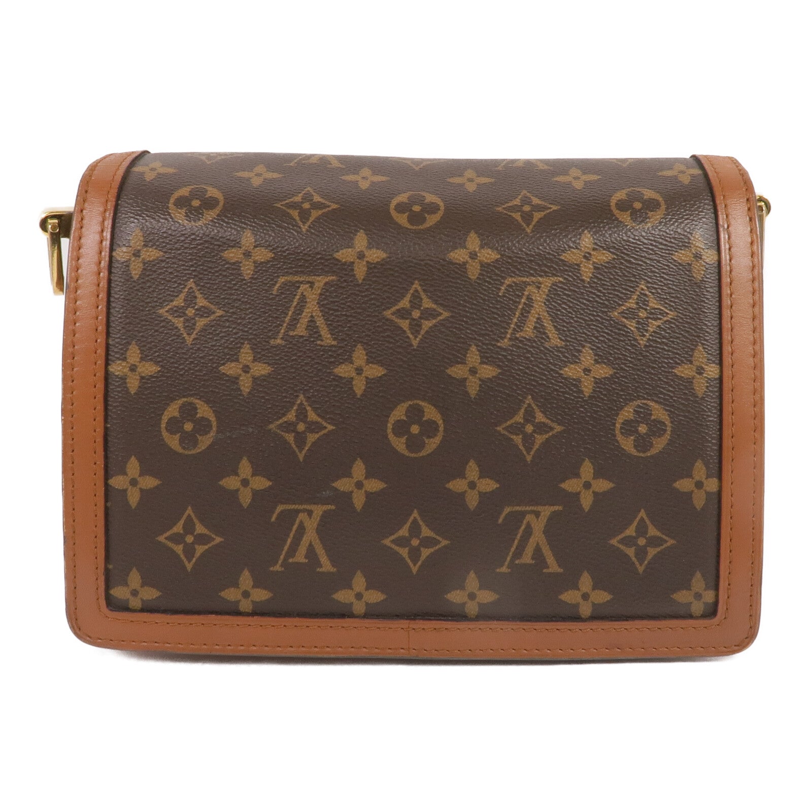 LOUIS VUITTON Monogram Reverse Dauphine MM金扣肩背袋