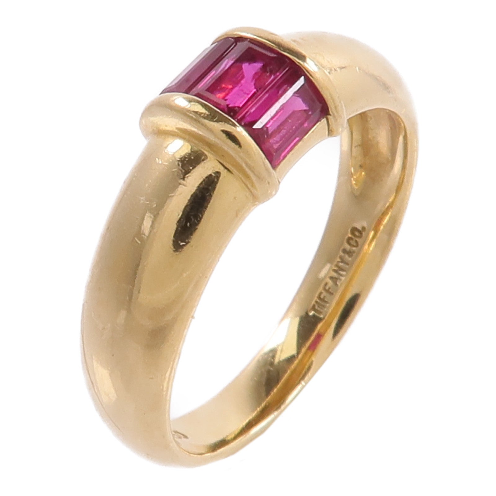 TIFFANY&CO 18K黃金Ruby Ring紅寶石戒指