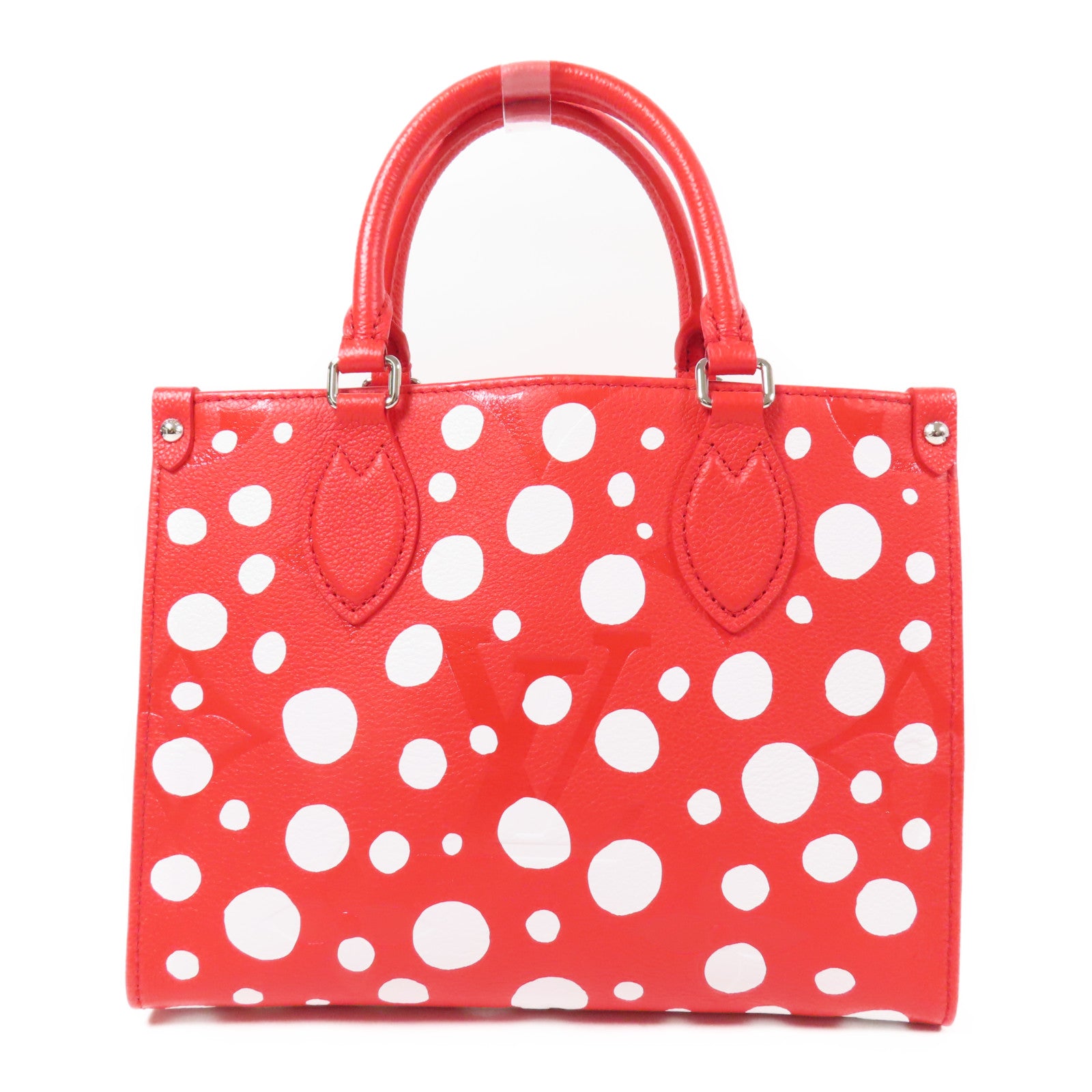 LOUIS VUITTON 【激減優惠】Monogram Empreinte Yayoi Kusama On The Go PM銀扣手挽肩背兩用袋