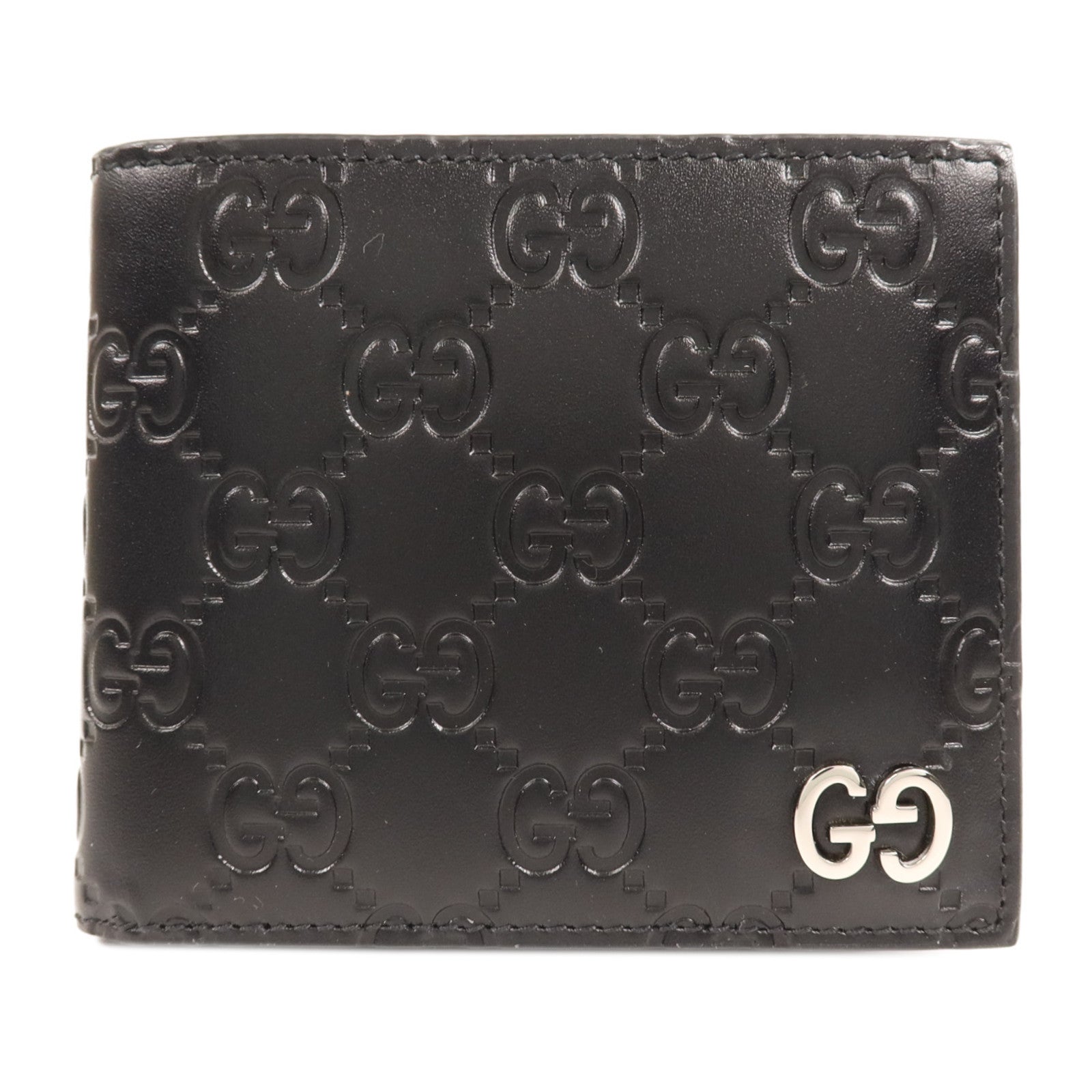 GUCCI 牛皮皮革Wallet銀扣錢包