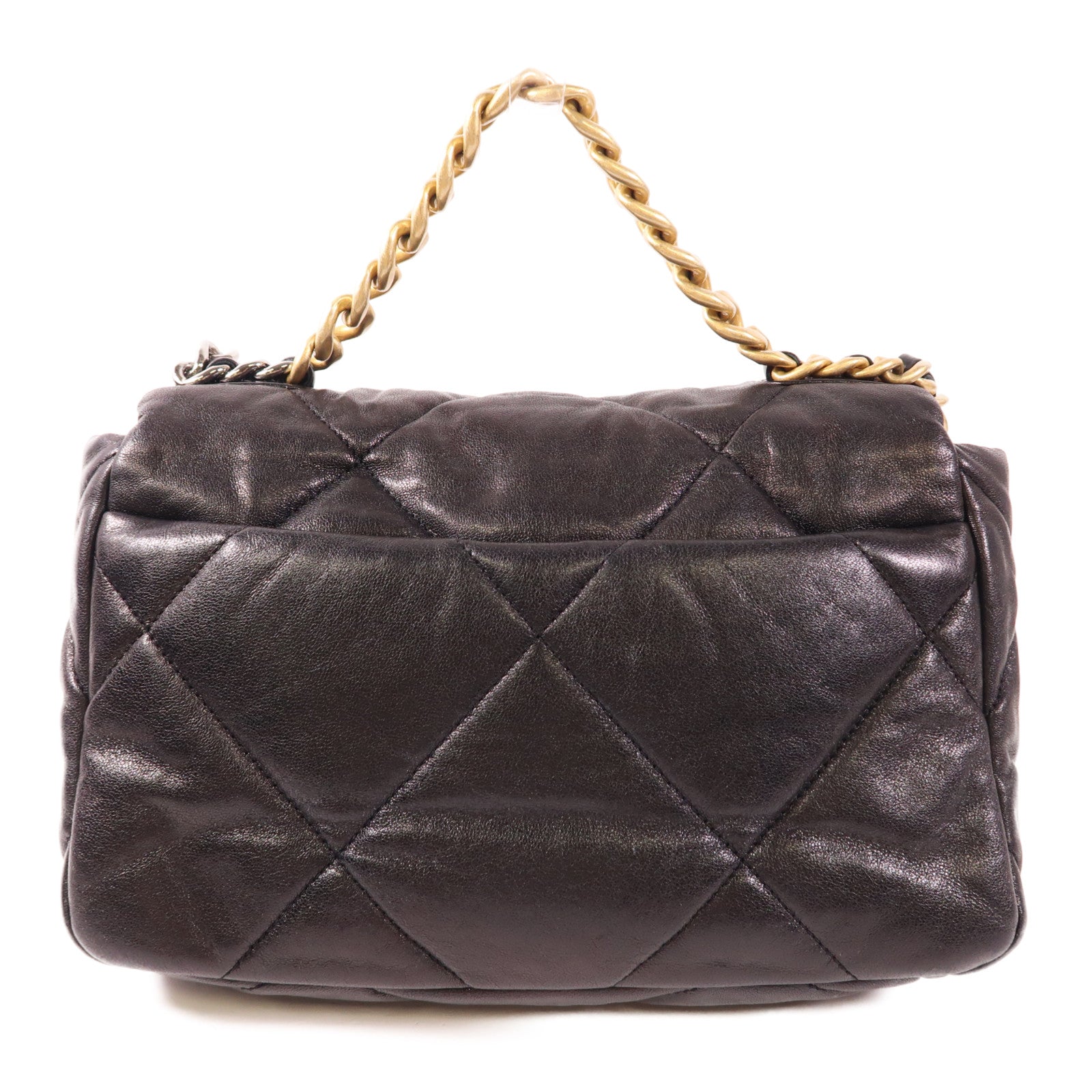 CHANEL 羊皮皮革C19 Small金扣手挽鏈帶肩背兩用袋