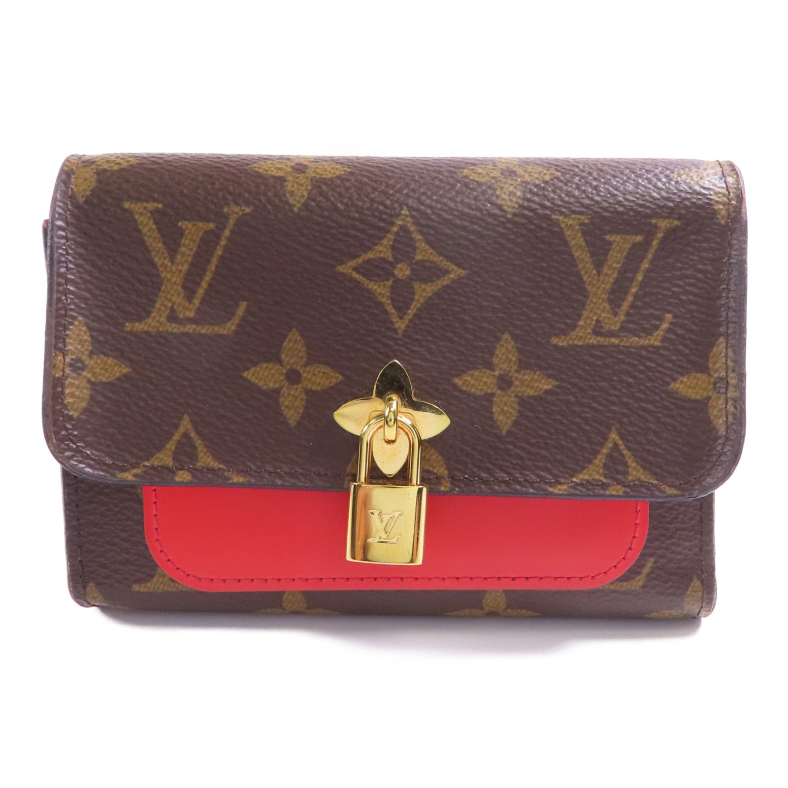 LOUIS VUITTON Monogram Flower金扣錢包